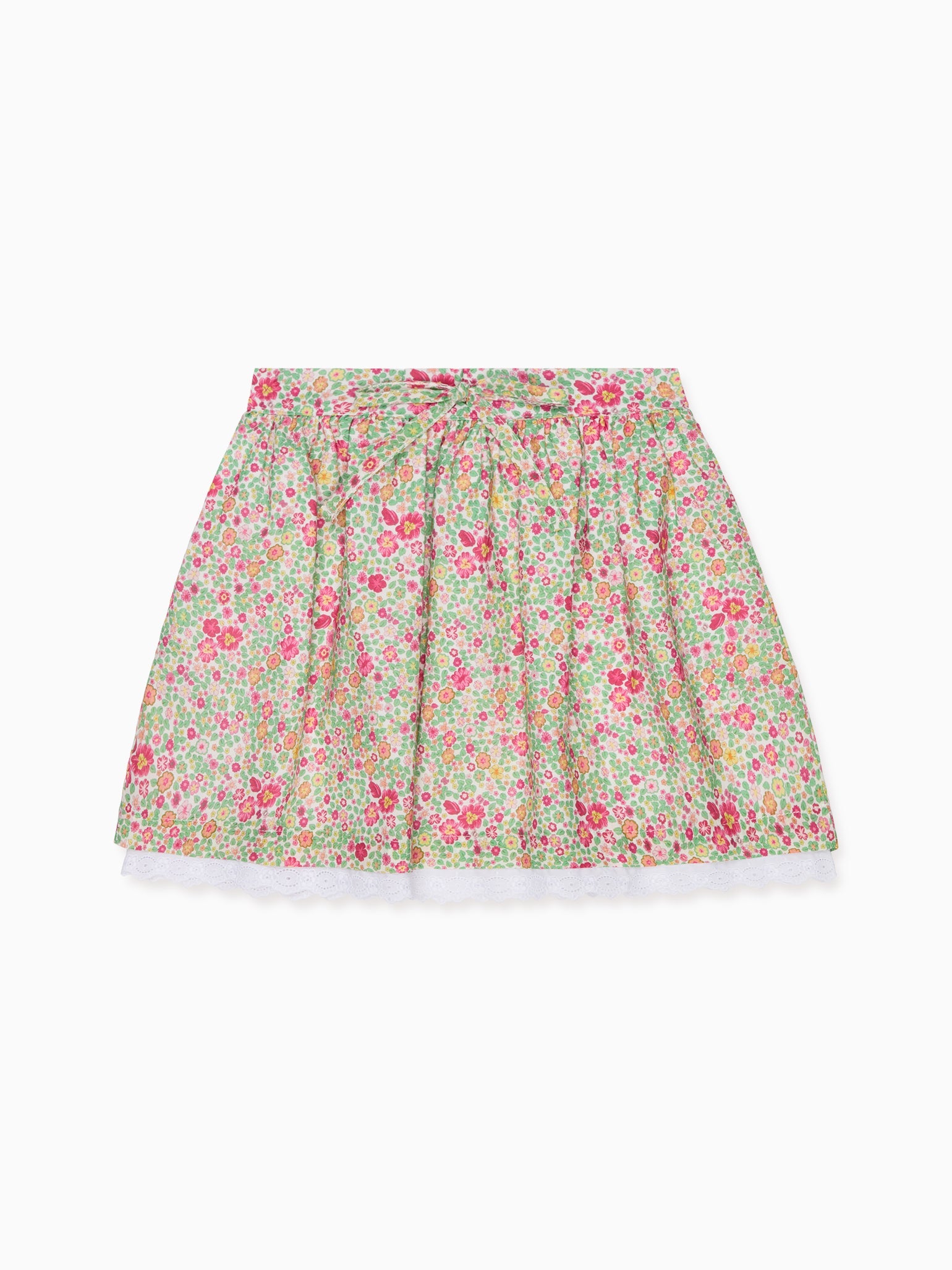 Pink Floral Luna Girl Skirt