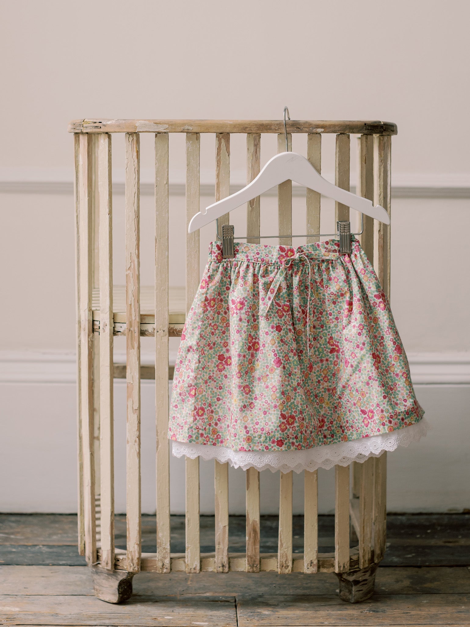 Pink Floral Luna Girl Skirt