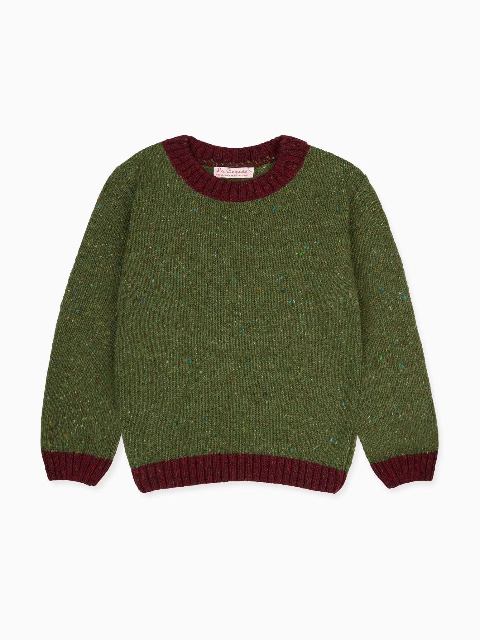 Light Olive Mirlo Merino Boy Jumper