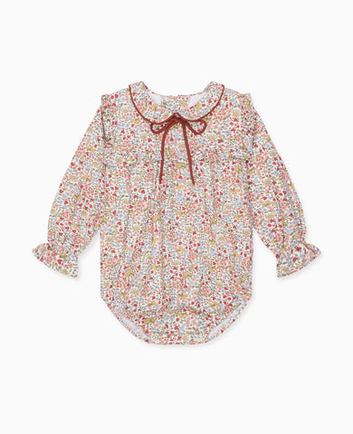 Ivory Floral Madison Baby Girl Romper