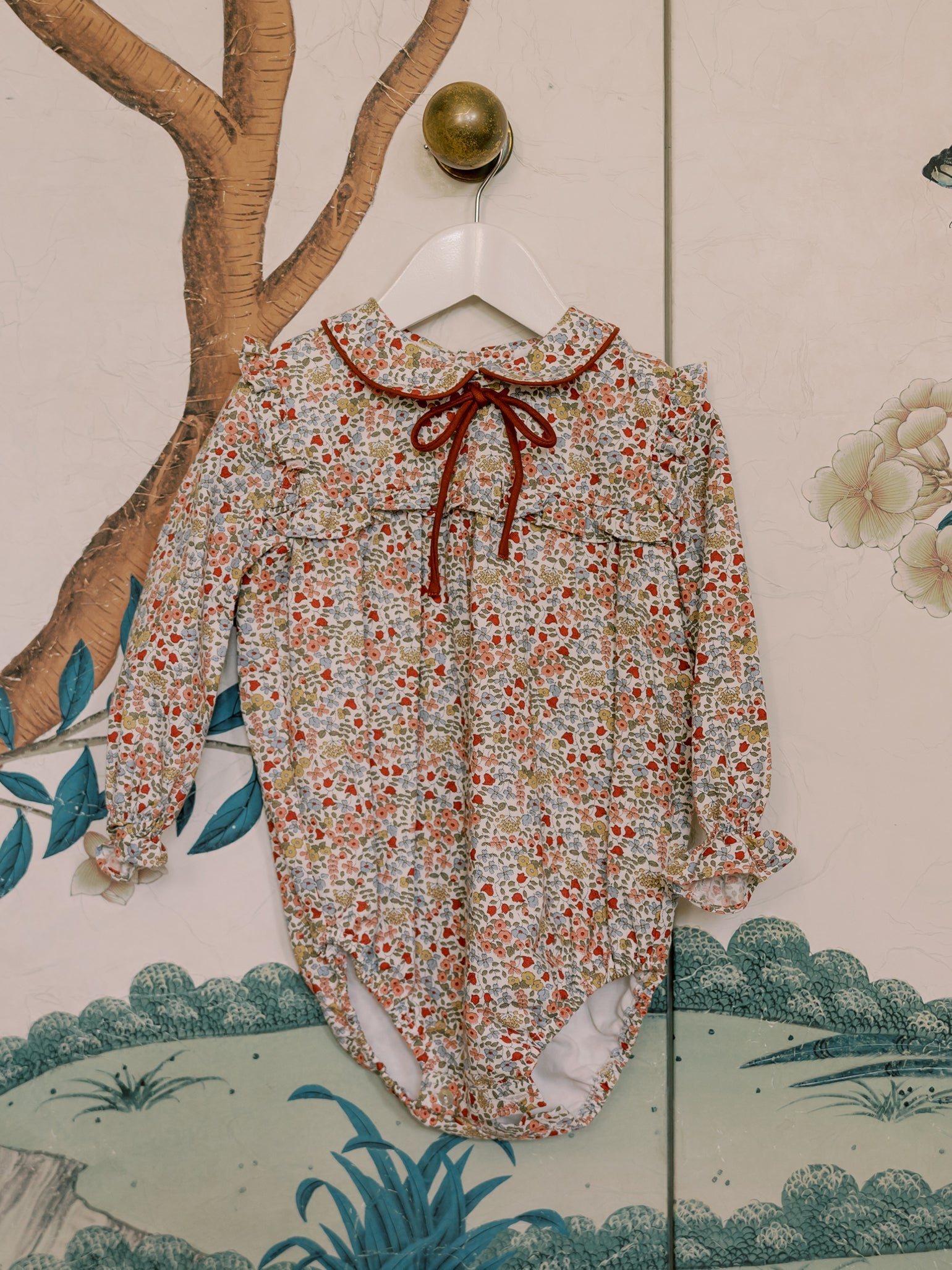 Ivory Floral Madison Baby Girl Romper