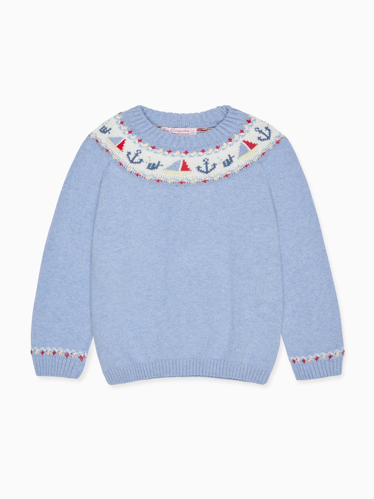 Dusty Blue Maritimo Cotton Boy Jumper