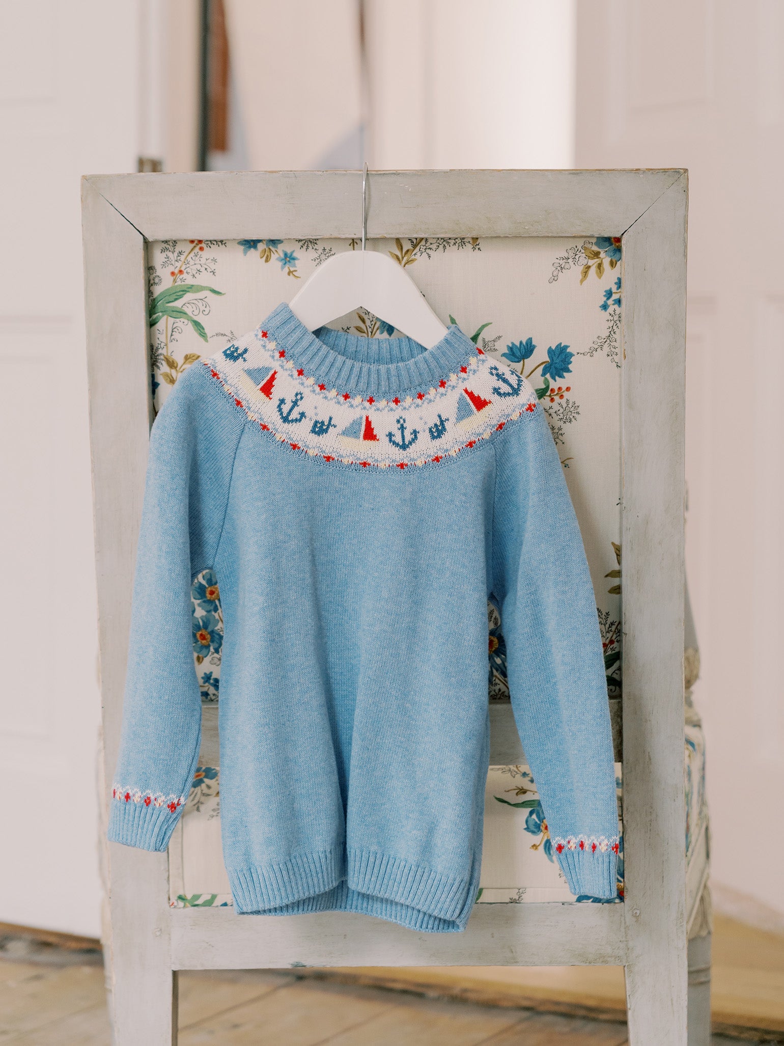 Dusty Blue Maritimo Cotton Boy Jumper