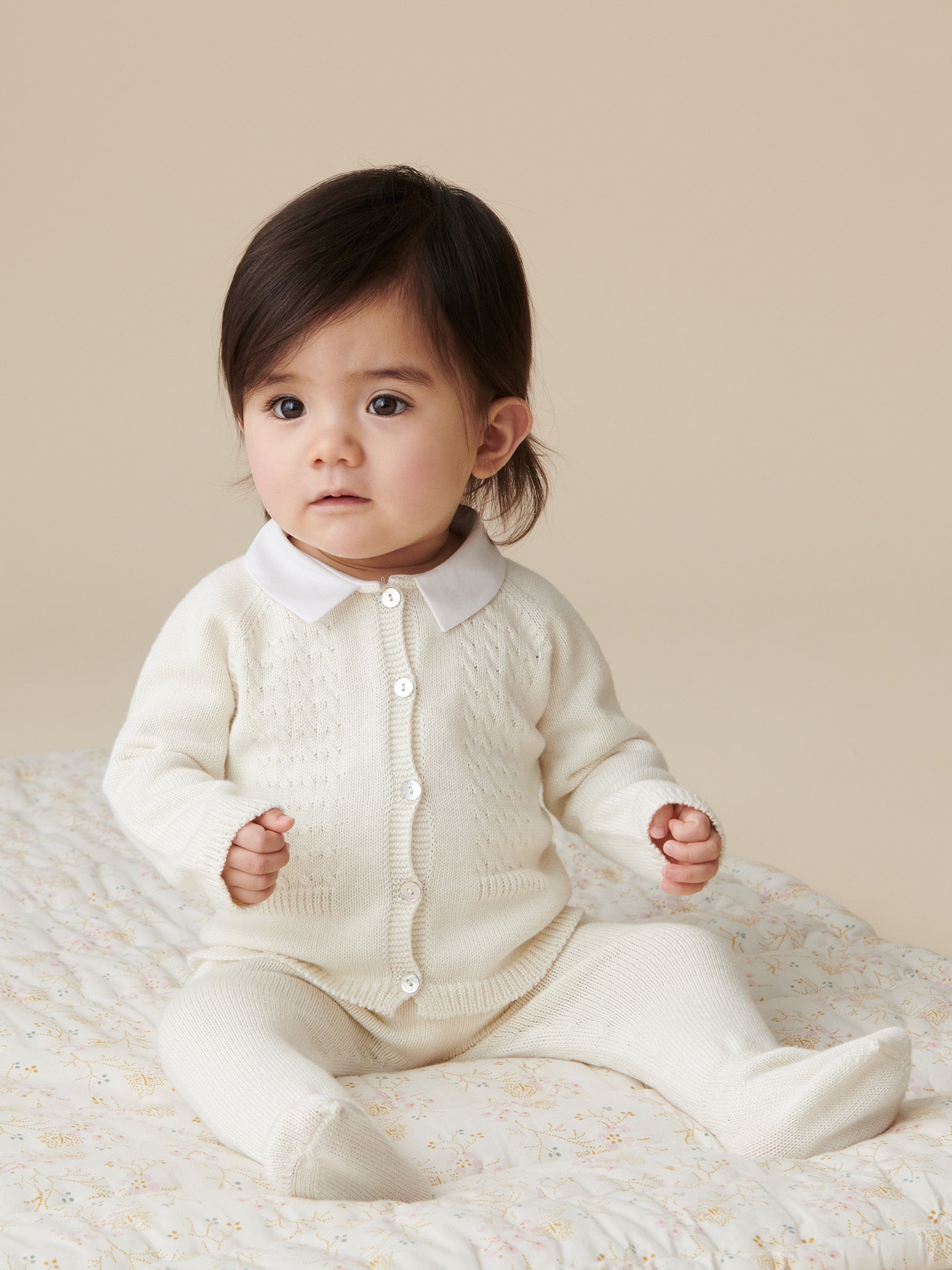 Ivory Marlo Cotton Baby Knitted Set