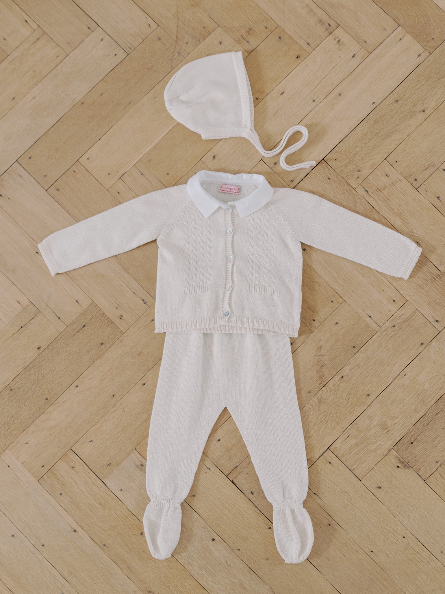 Ivory Marlo Cotton Baby Knitted Set