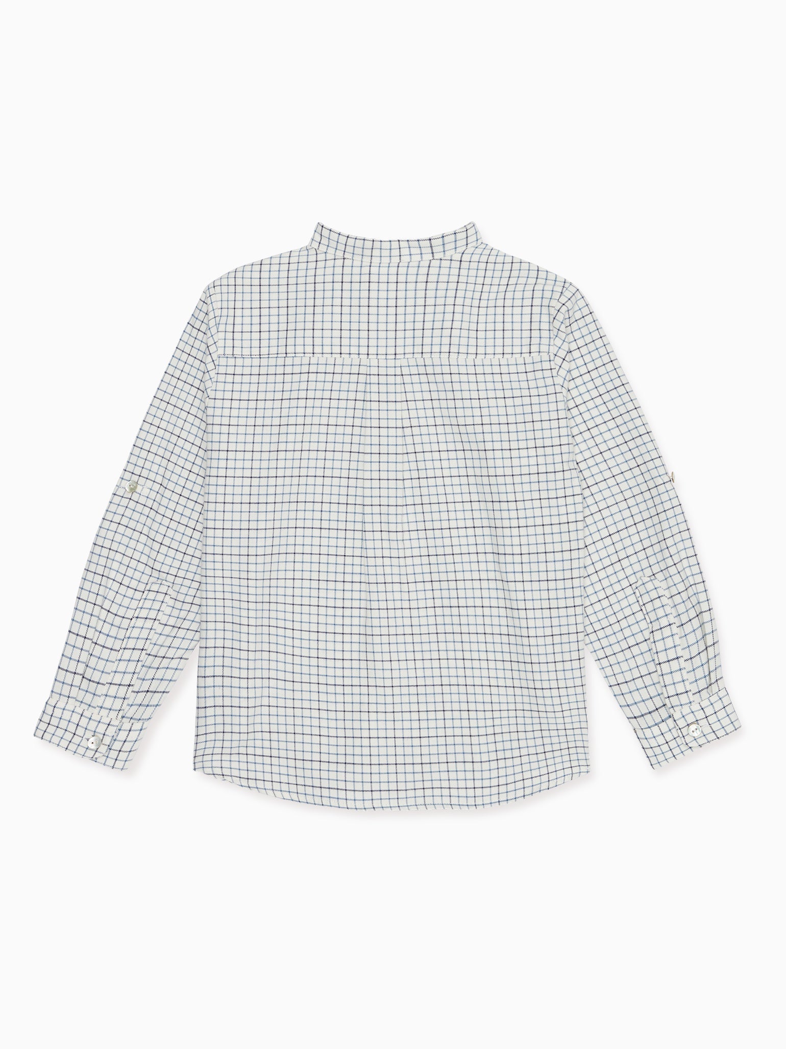 Navy Check Mateo Long Sleeve Boy Shirt