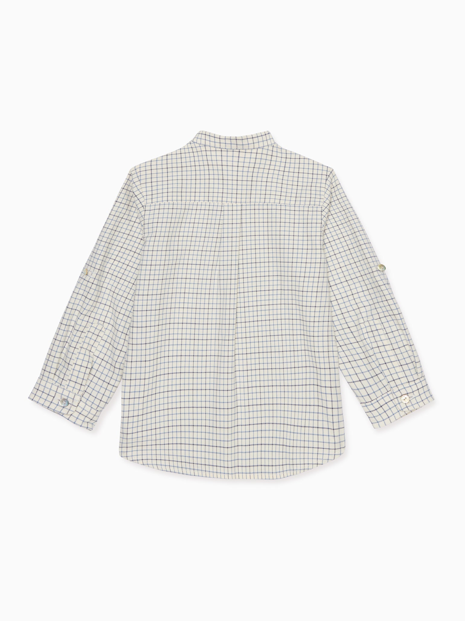 Navy Check Mateo Long Sleeve Boy Shirt