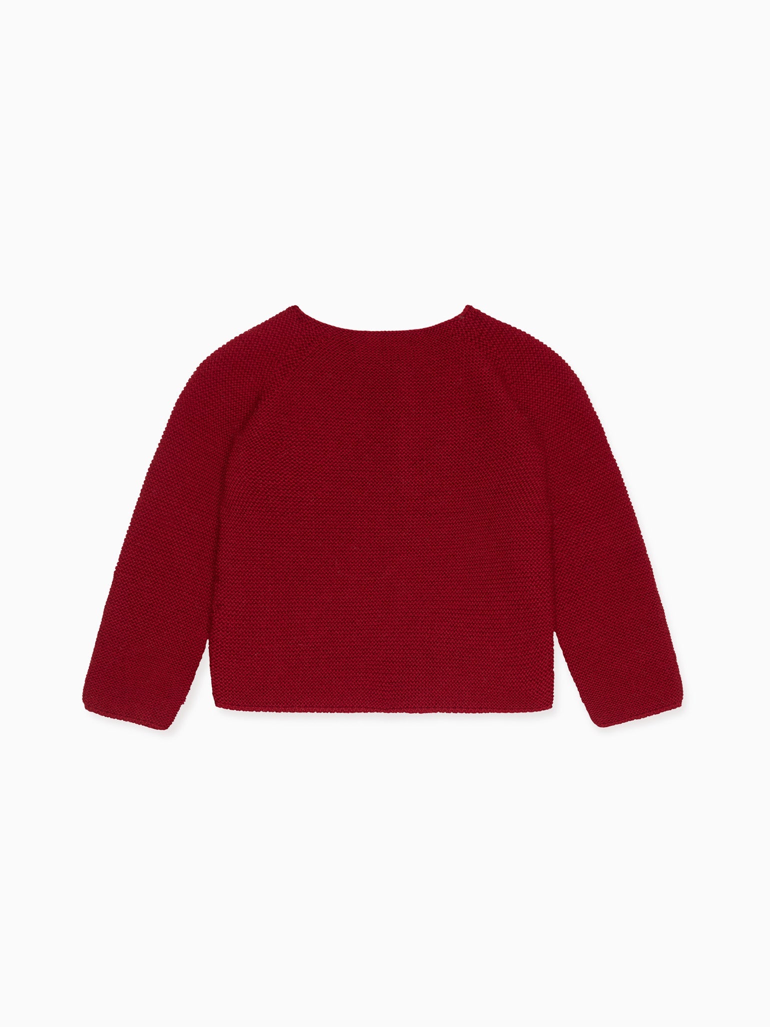 Burgundy Mela Merino Baby Cardigan