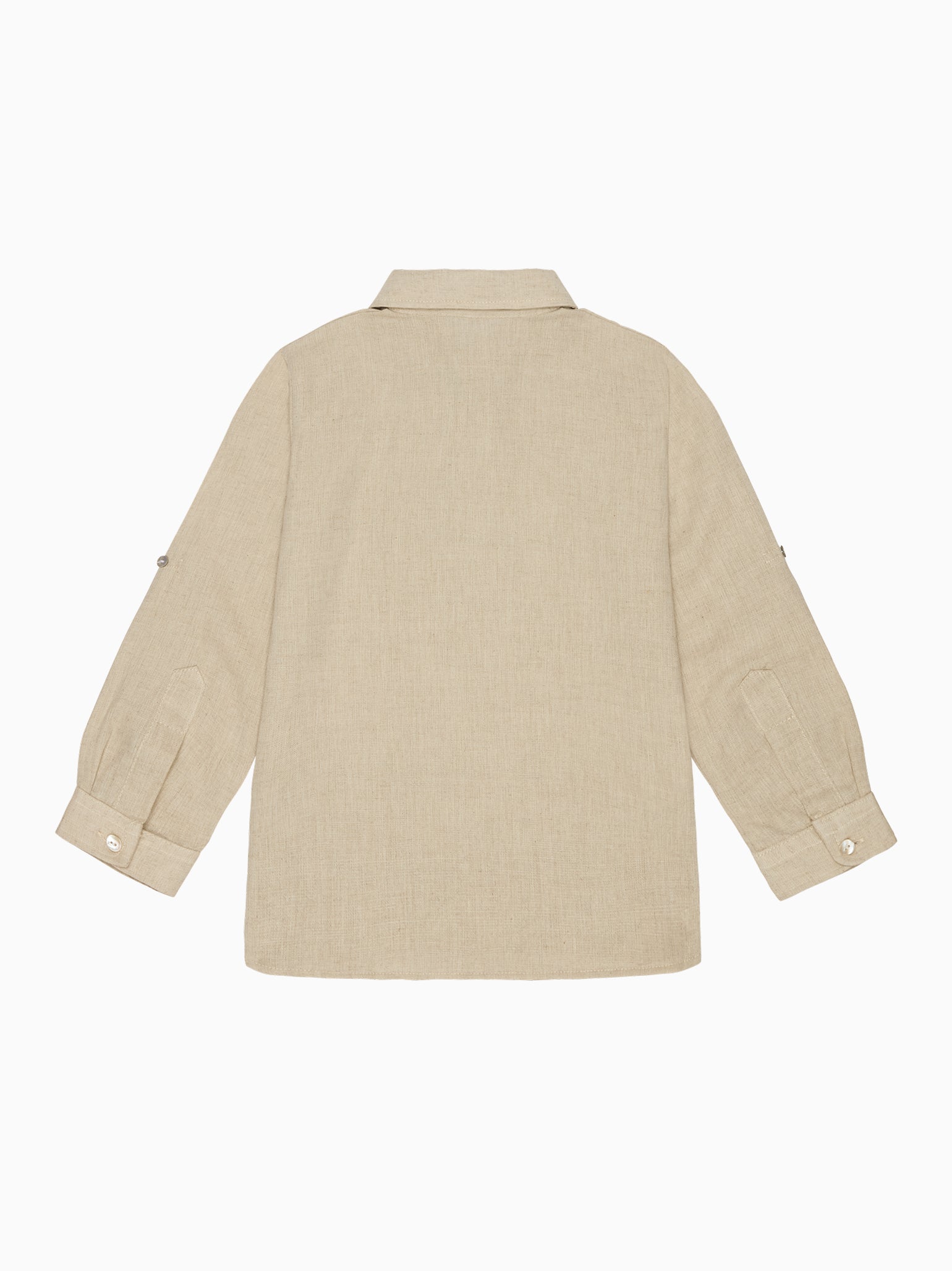 Oatmeal Miguel Cotton Long Sleeve Boy Shirt