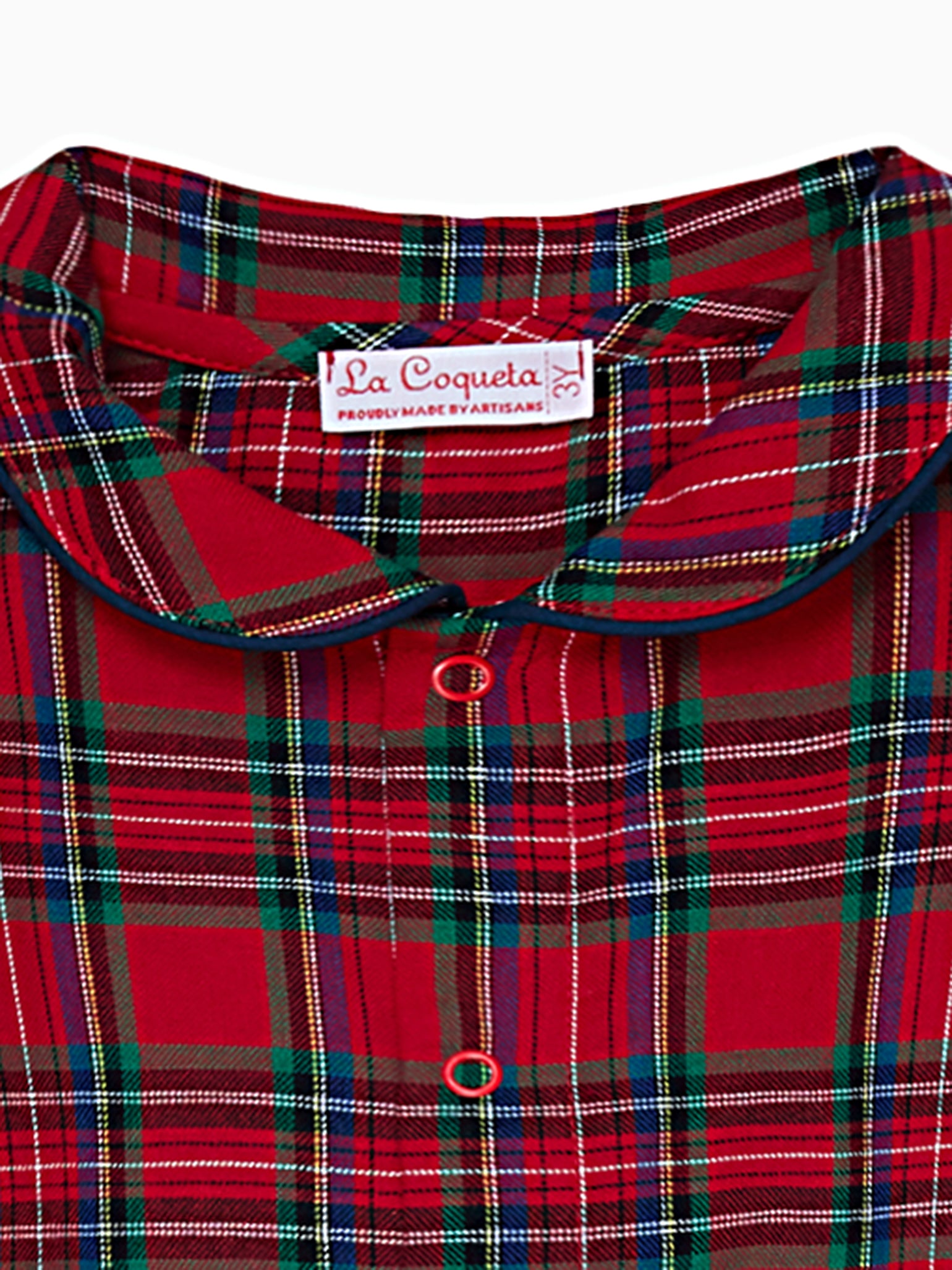 Red Tartan Navidad Baby Pyjamas