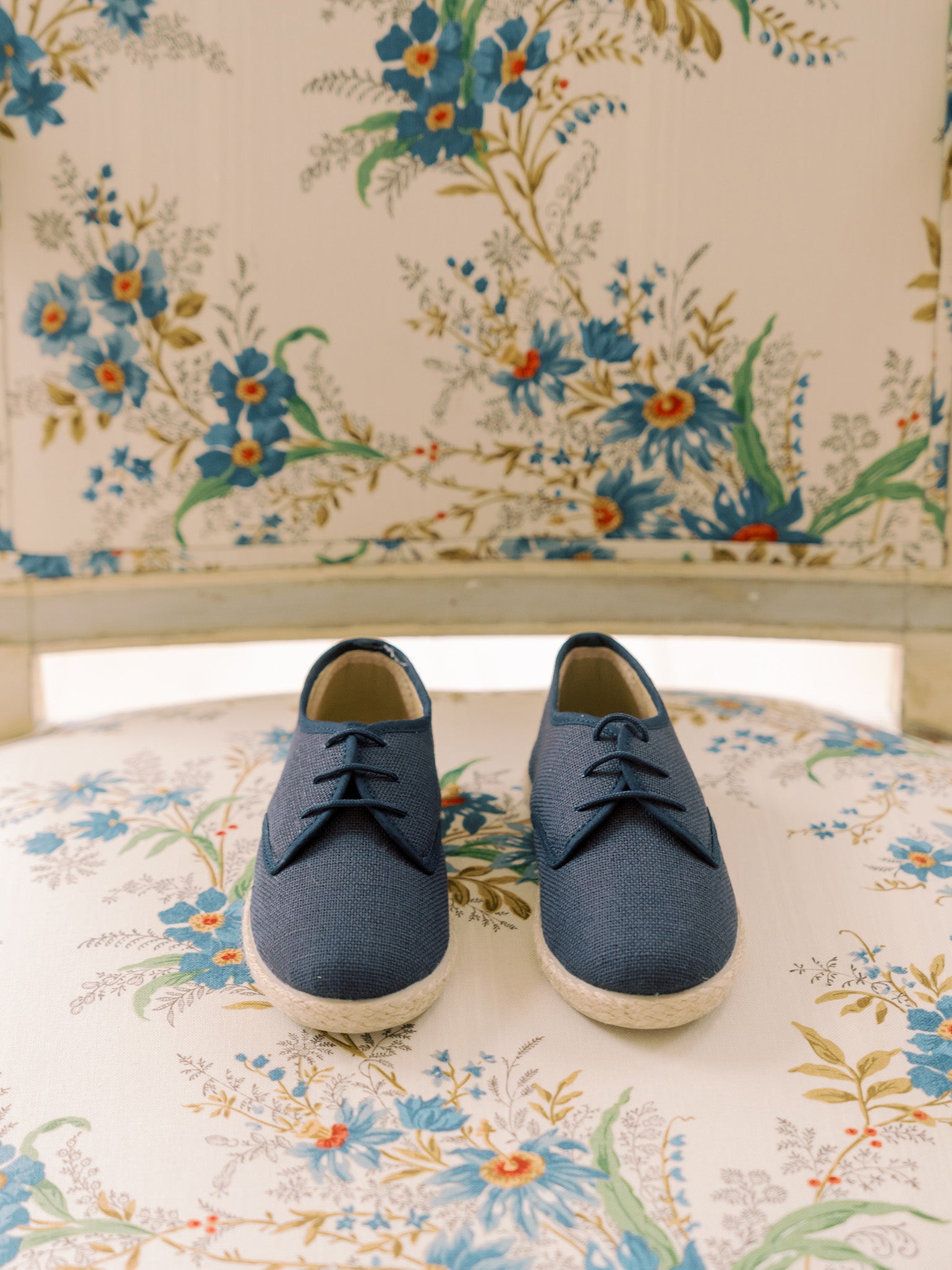 Navy Rowan Canvas Boy Lace Up Espadrille