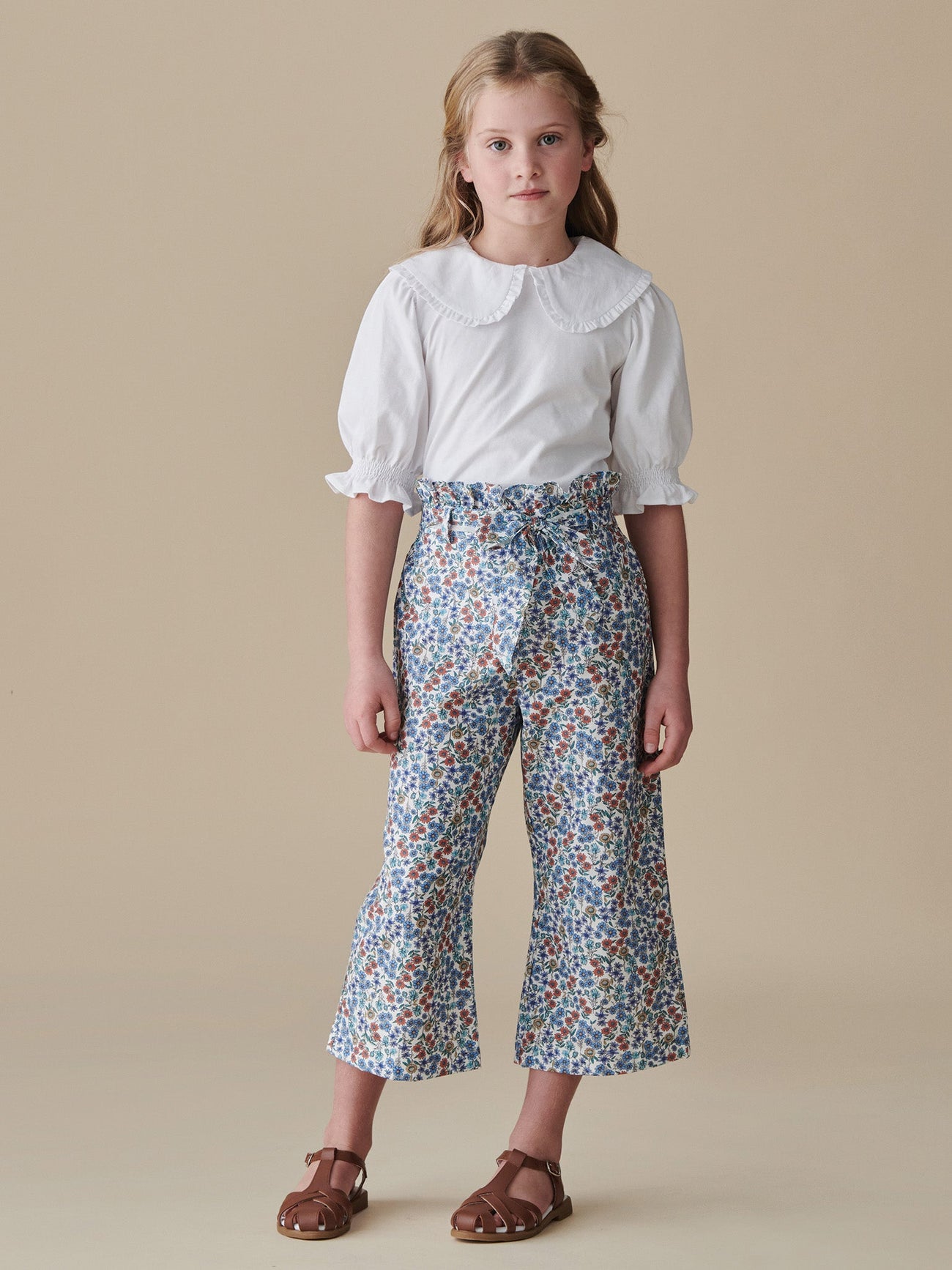 Blue Floral Roda Girl Trousers