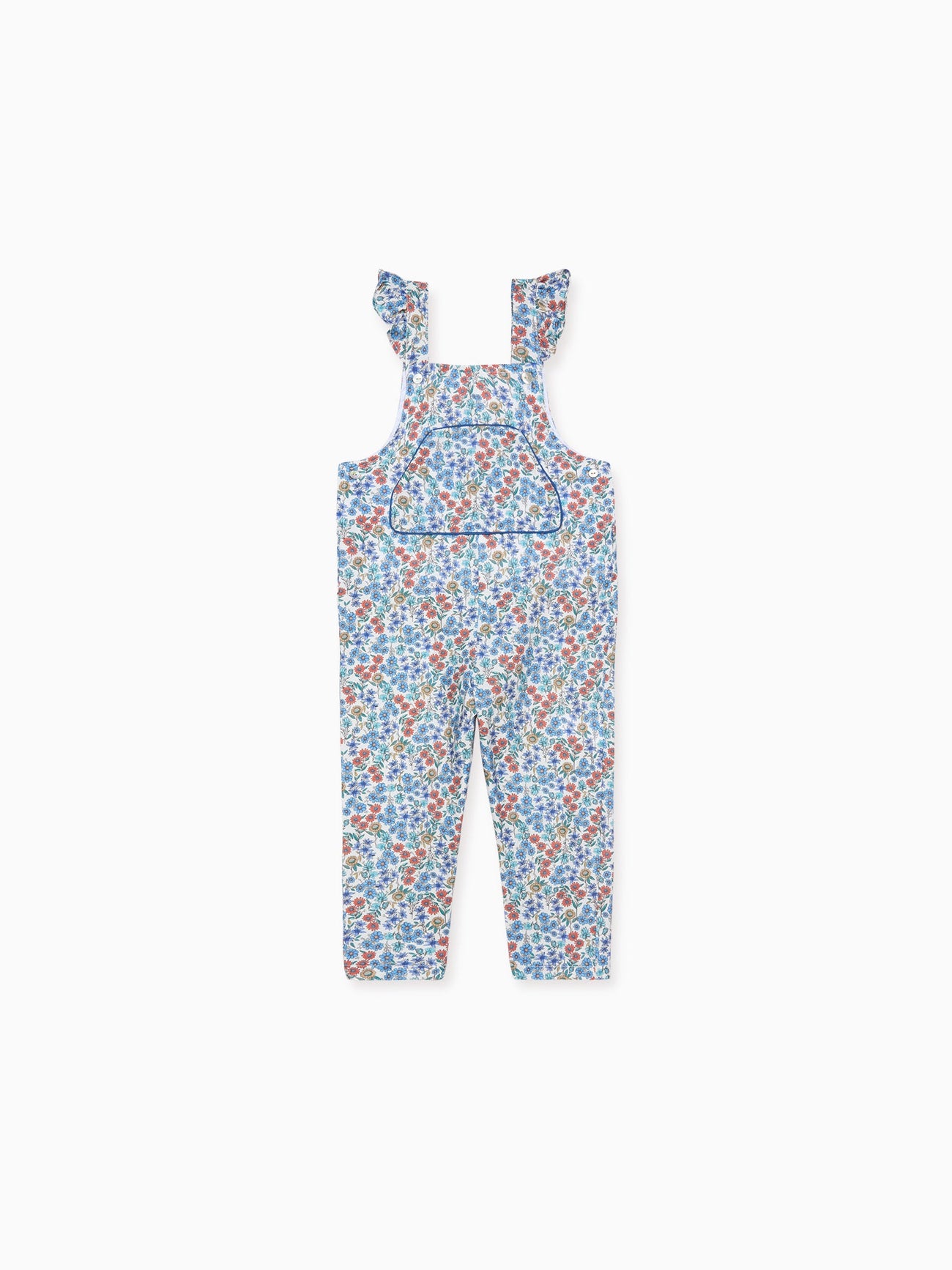 Blue Floral Nova Baby Girl Dungarees