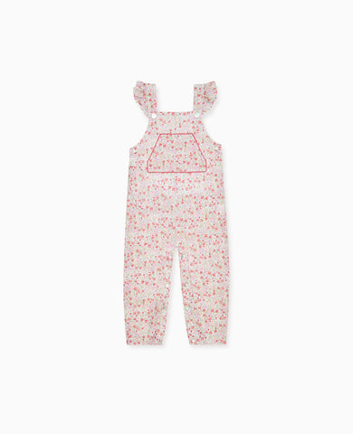 Red Floral Nova Baby Girl Dungarees