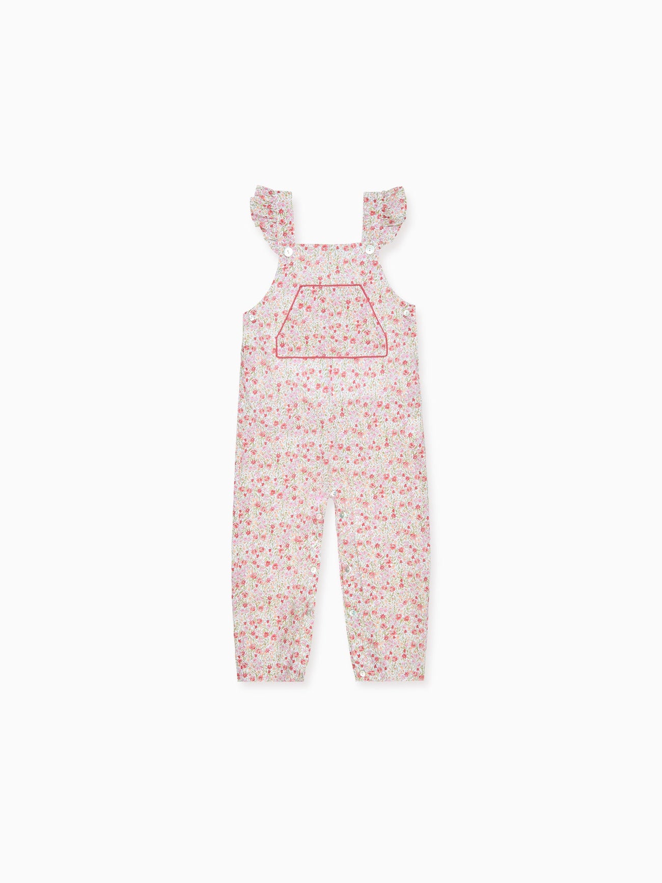 Red Floral Nova Baby Girl Dungarees