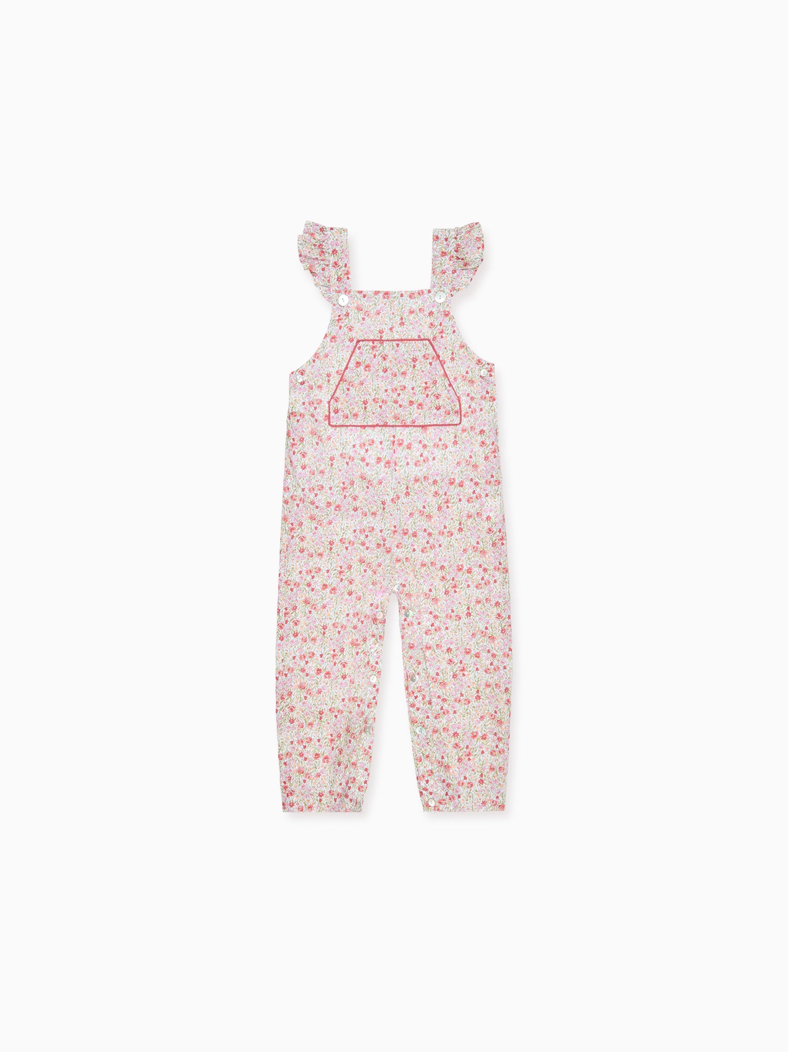 Red Floral Nova Baby Girl Dungarees