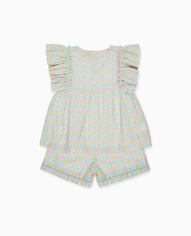 Aqua Floral Oria Girl Set