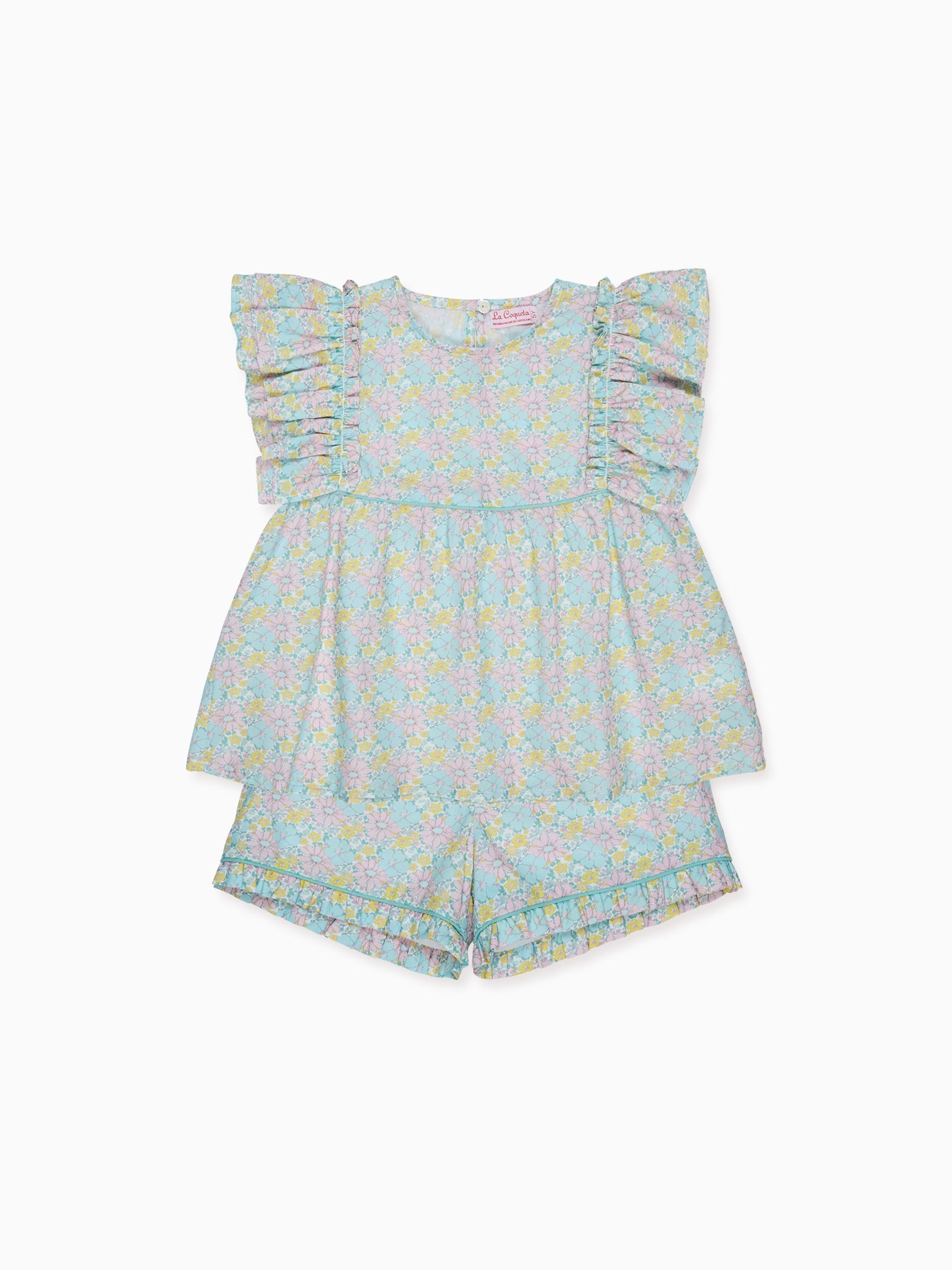 Aqua Floral Oria Girl Set