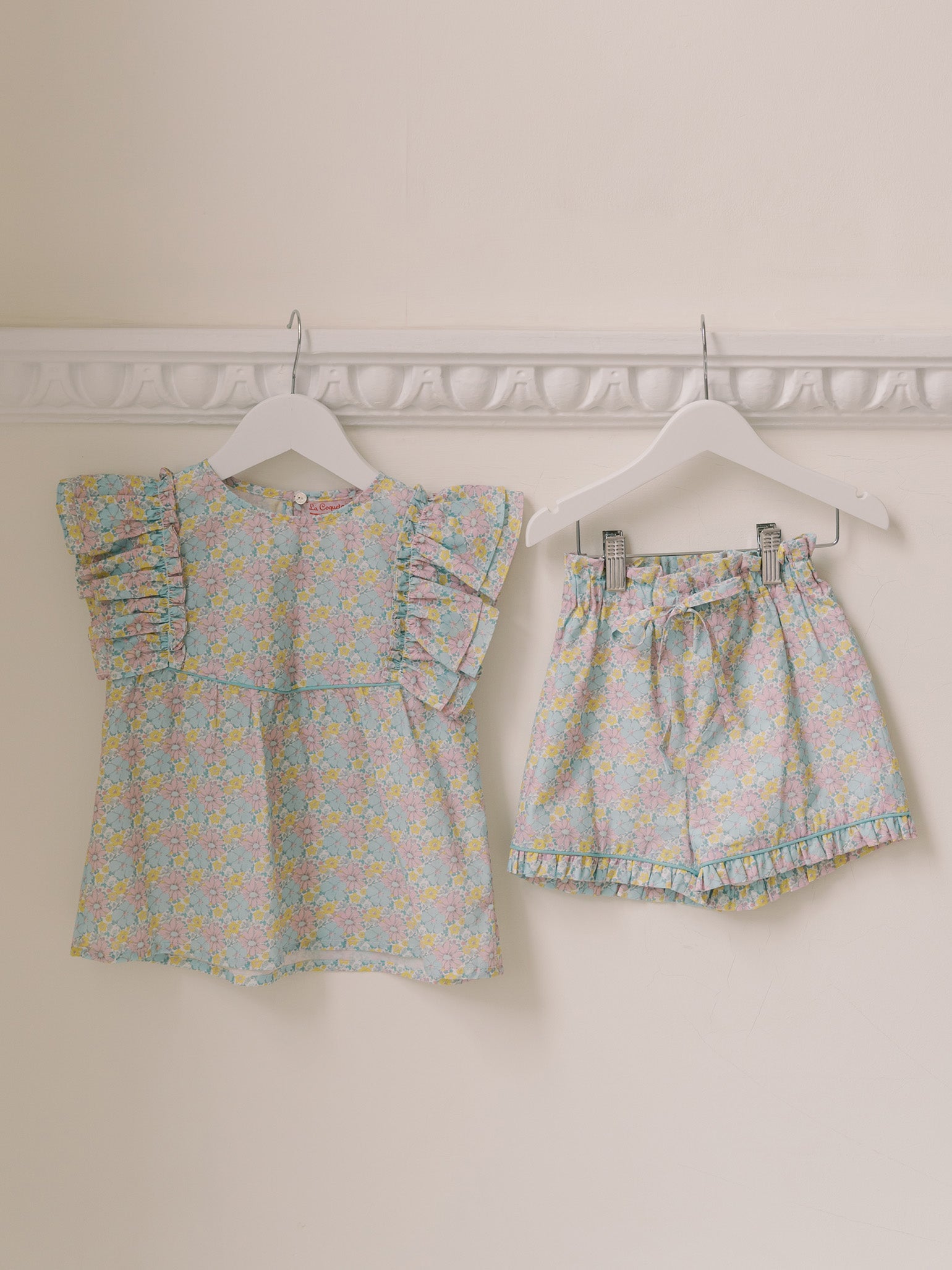 Aqua Floral Oria Girl Set