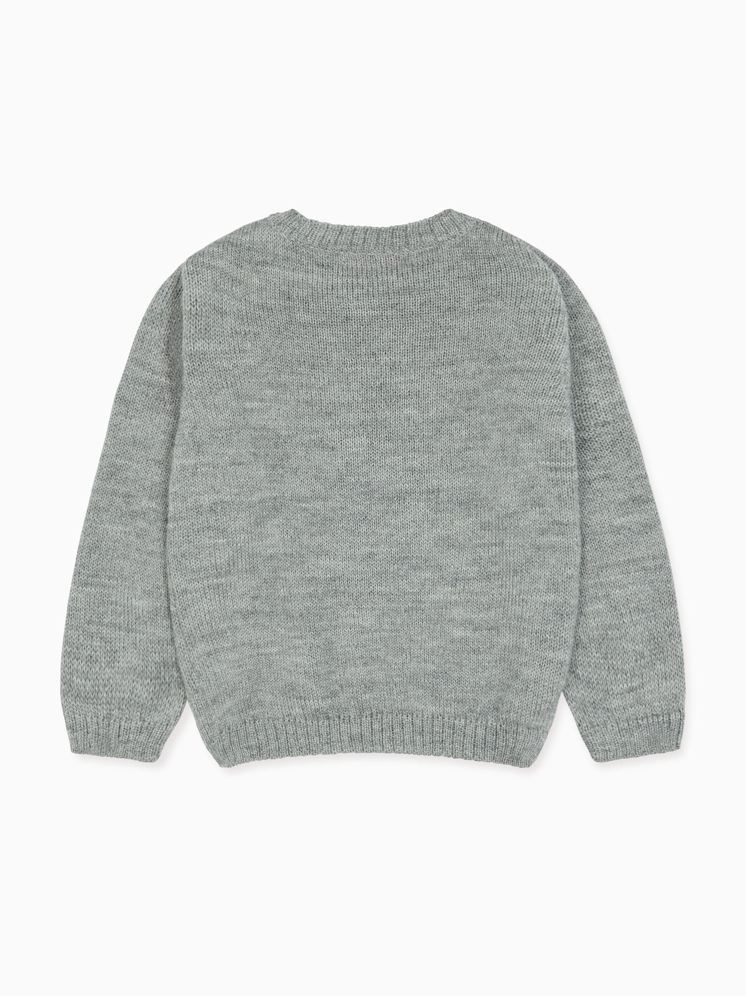 Light Grey Oveja Alpaca Baby Jumper