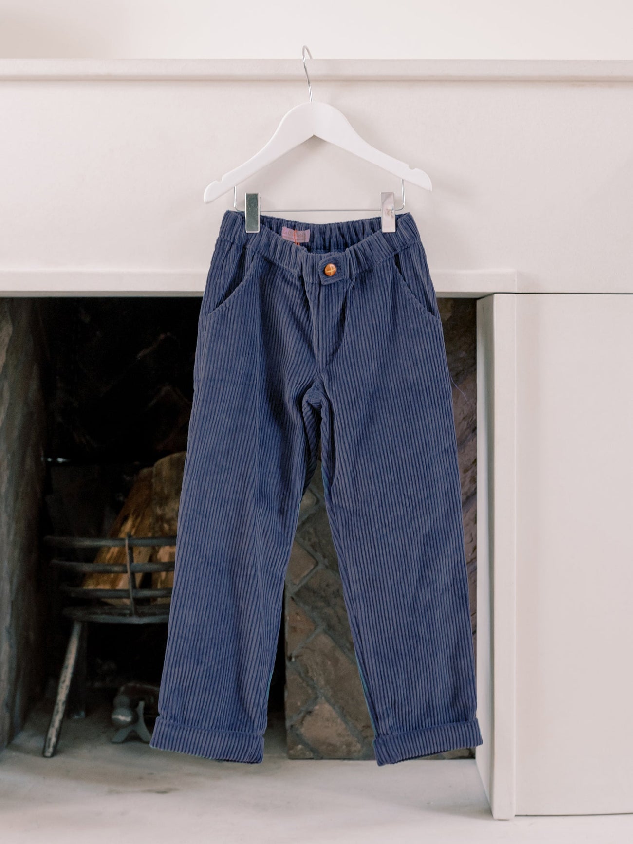 Dusty Blue Benito Corduroy Boy Trousers