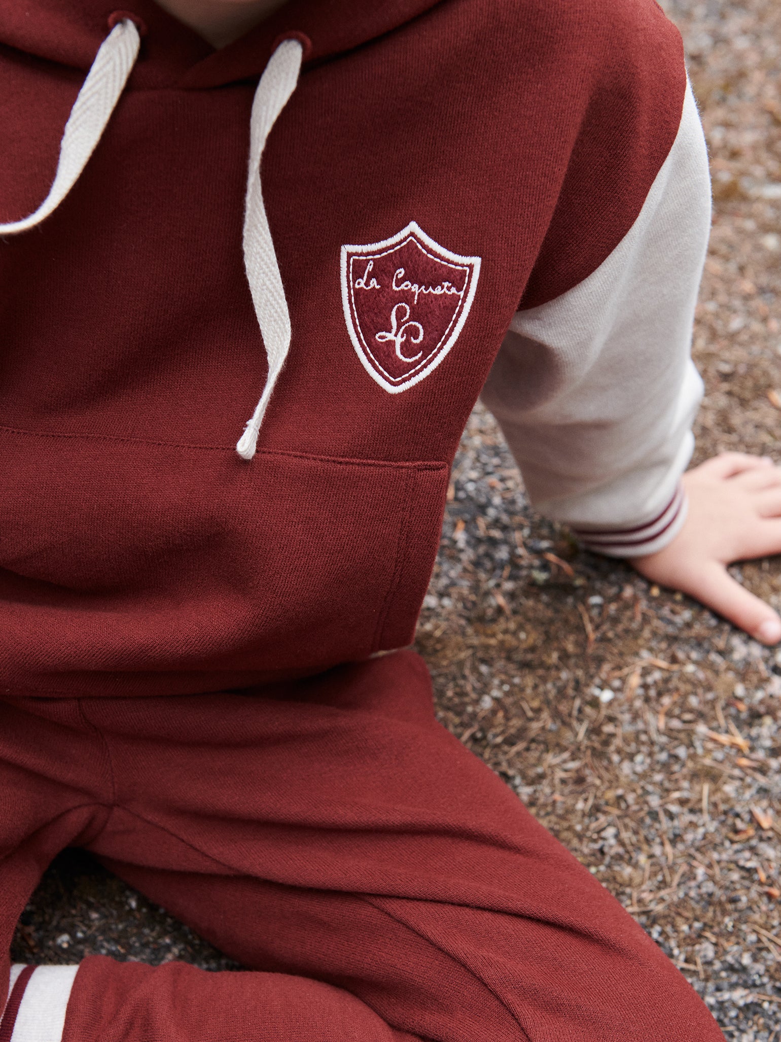 Burgundy Paz Kids Hooded Tracksuit