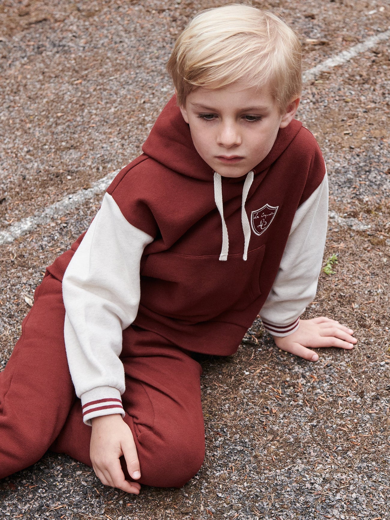 Burgundy Paz Kids Hooded Tracksuit