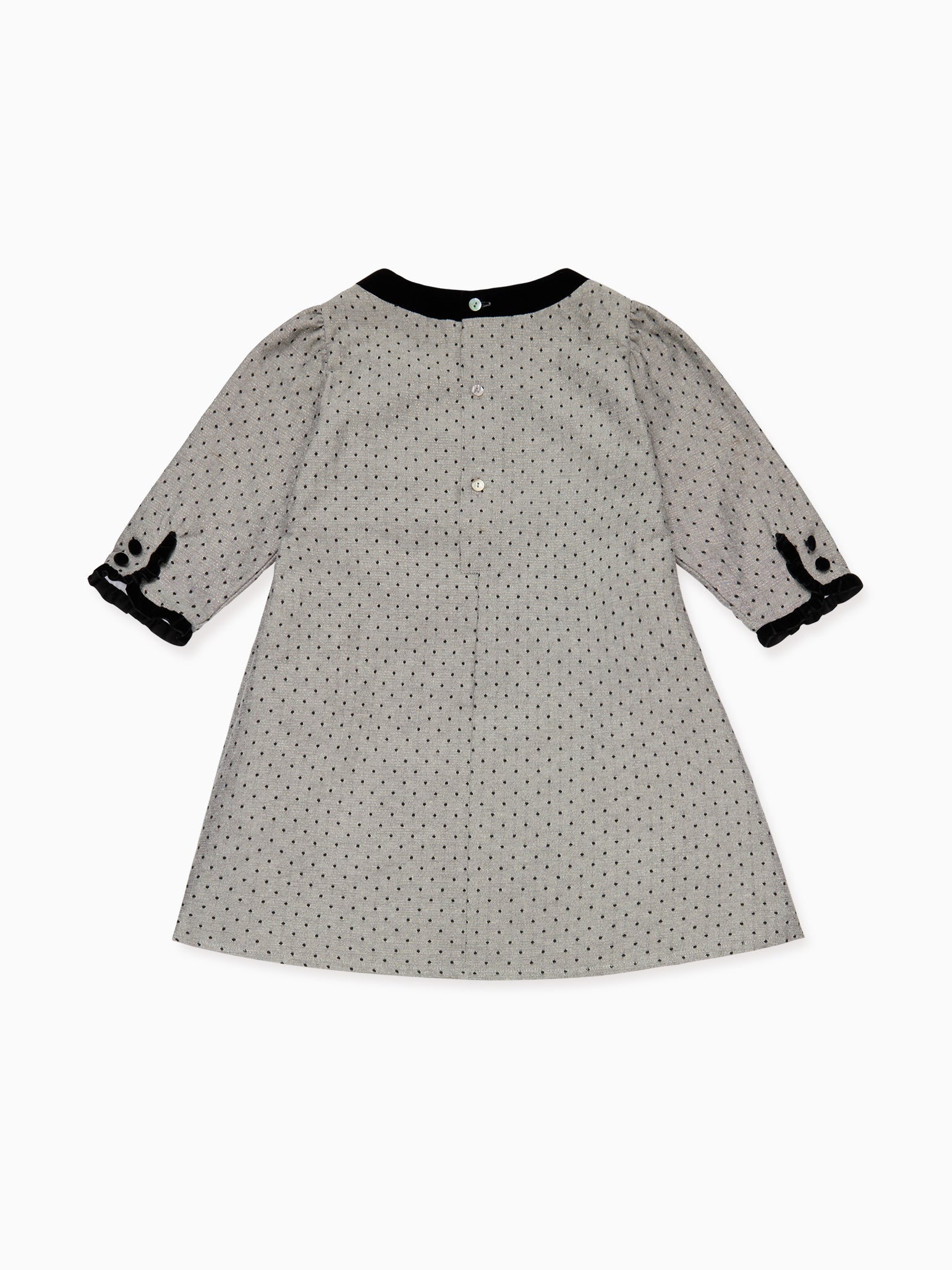 Grey Polka Dot Penelope Girl Dress