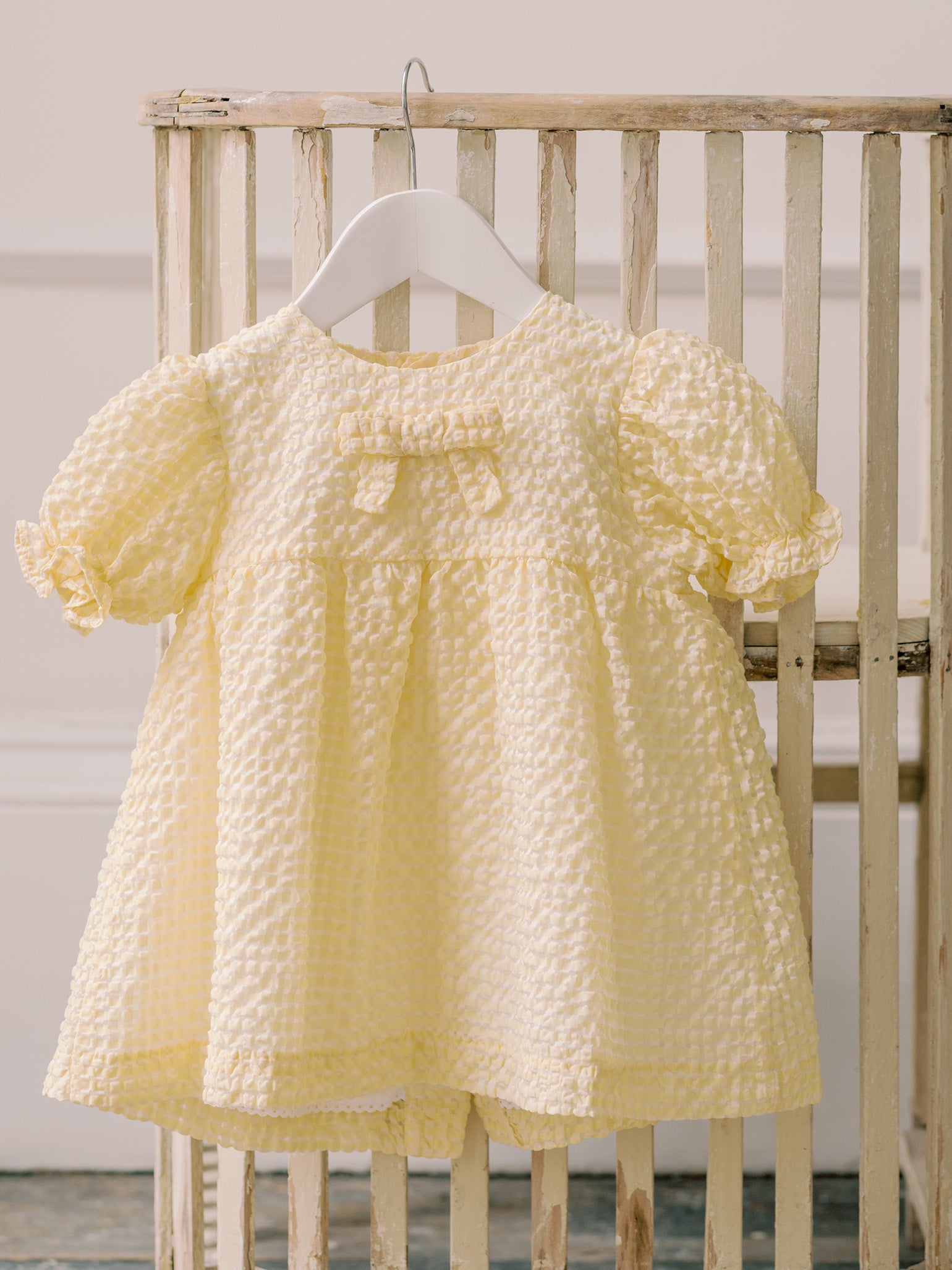 Pale Yellow Petalo Ceremony Baby Girl Set