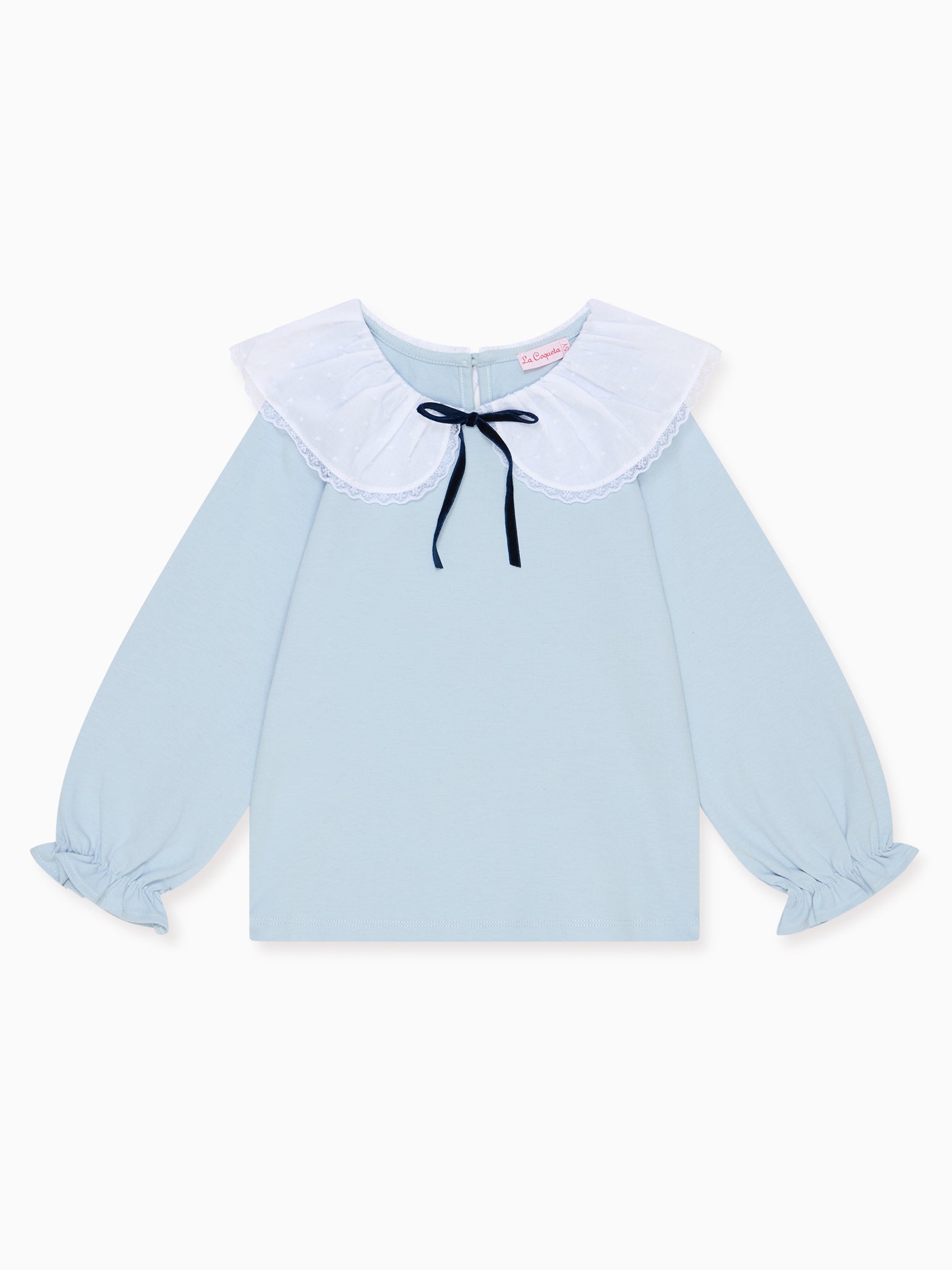 Dusty Blue Ravena Long Sleeve Girl Top