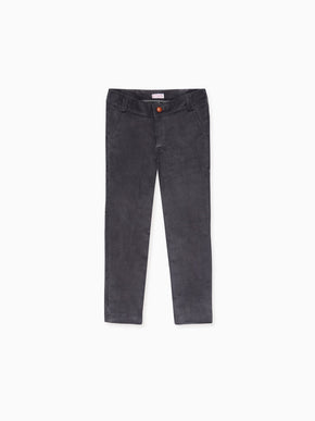 Grey Reinaldo Boy Corduroy Trousers