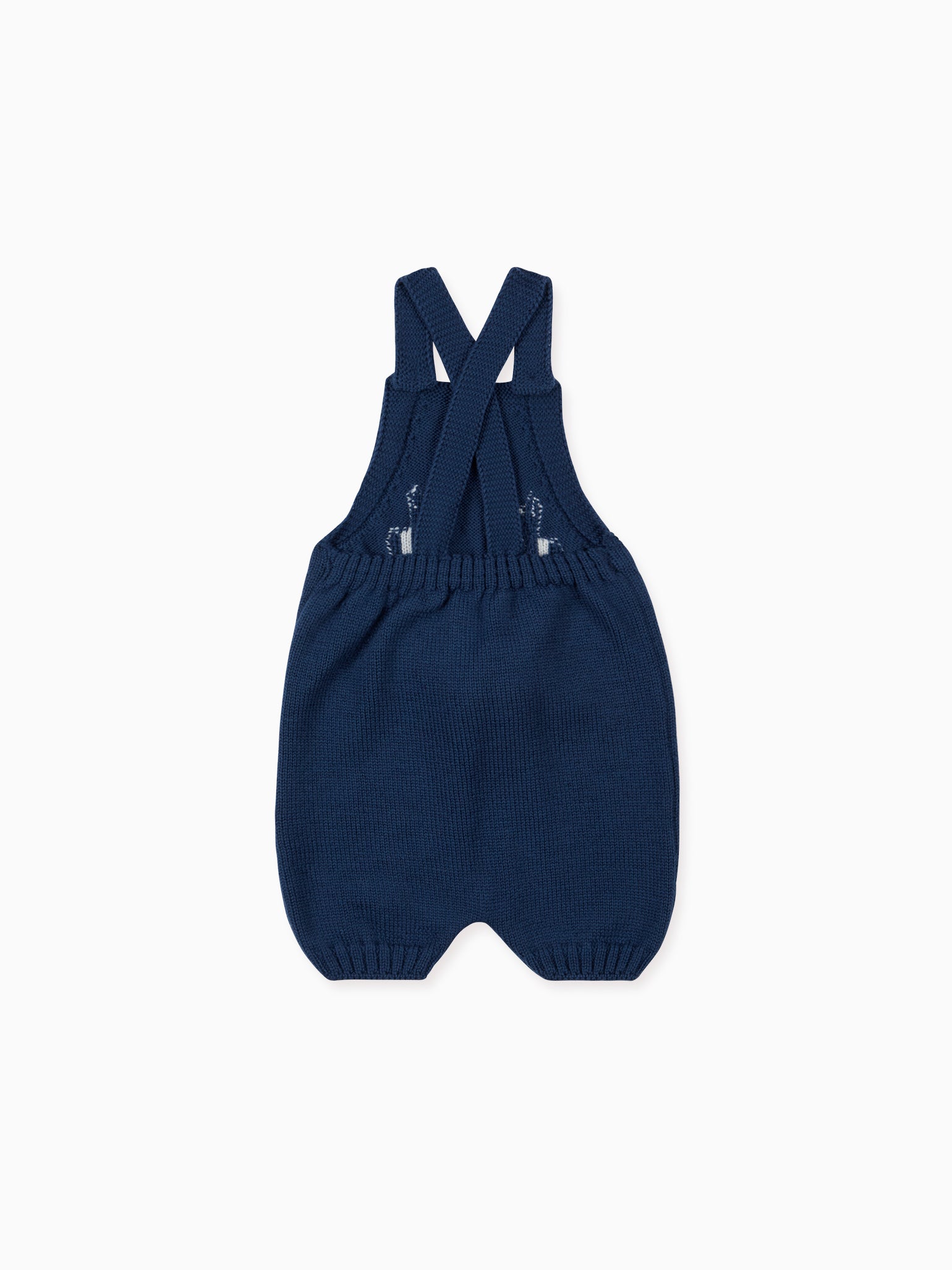 Dark Blue Reno Merino Baby Knitted Dungarees