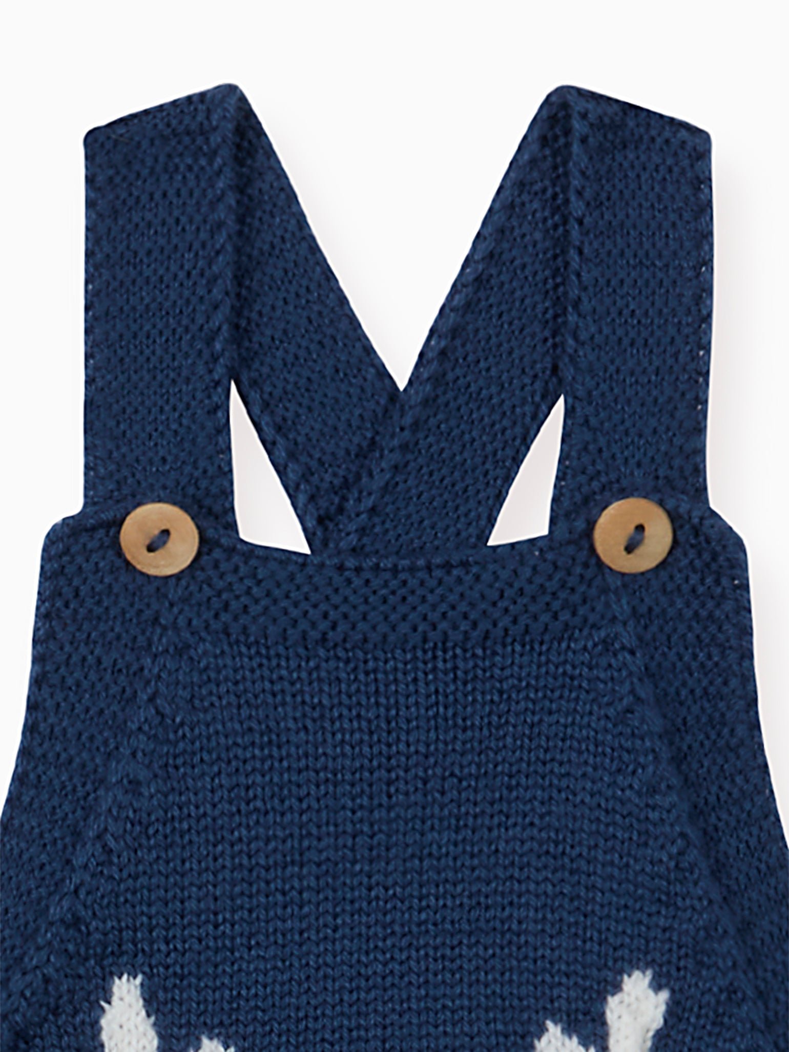 Dark Blue Reno Merino Baby Knitted Dungarees