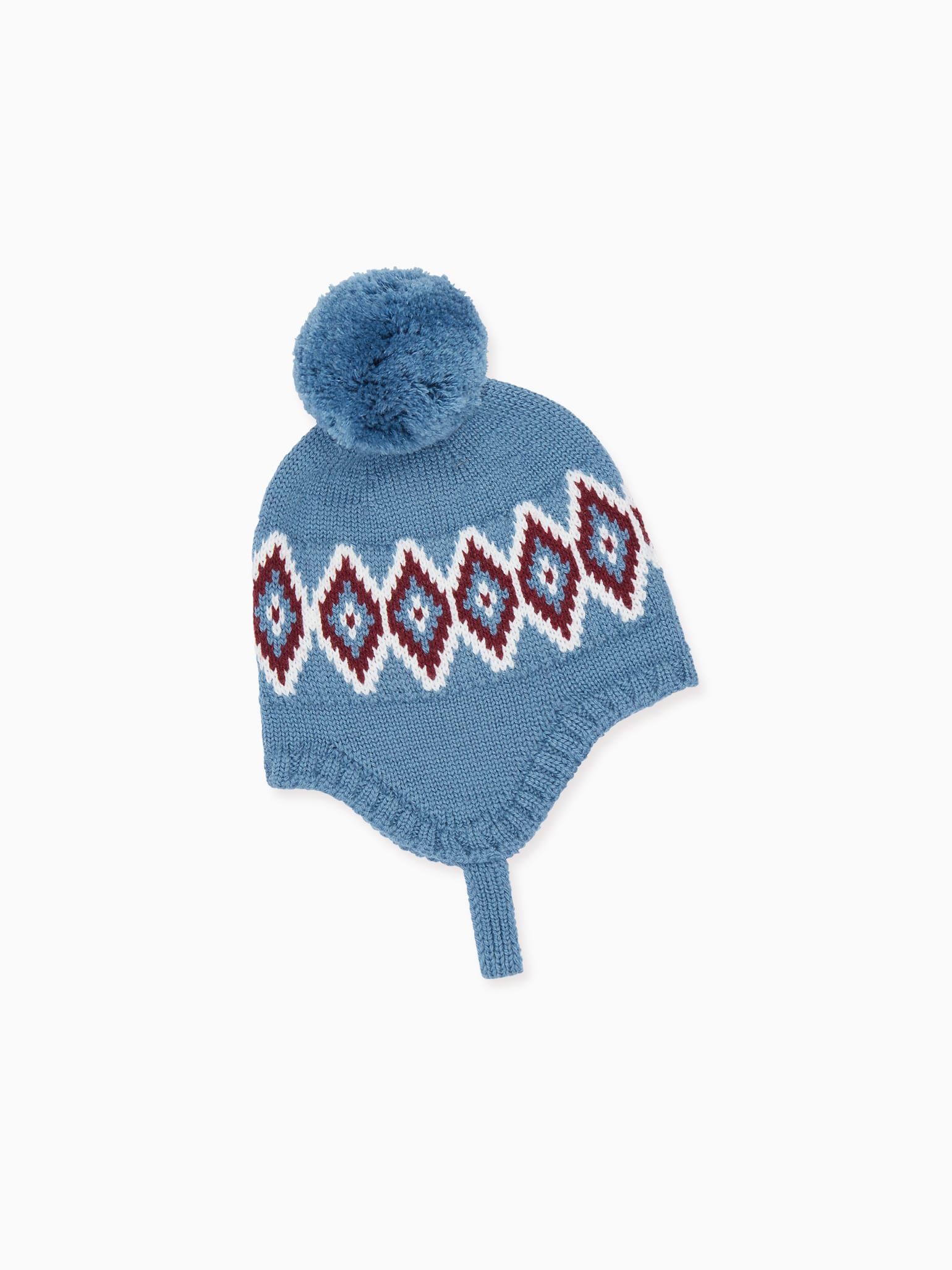 Blue Renta Fair Isle Merino Baby Bonnet