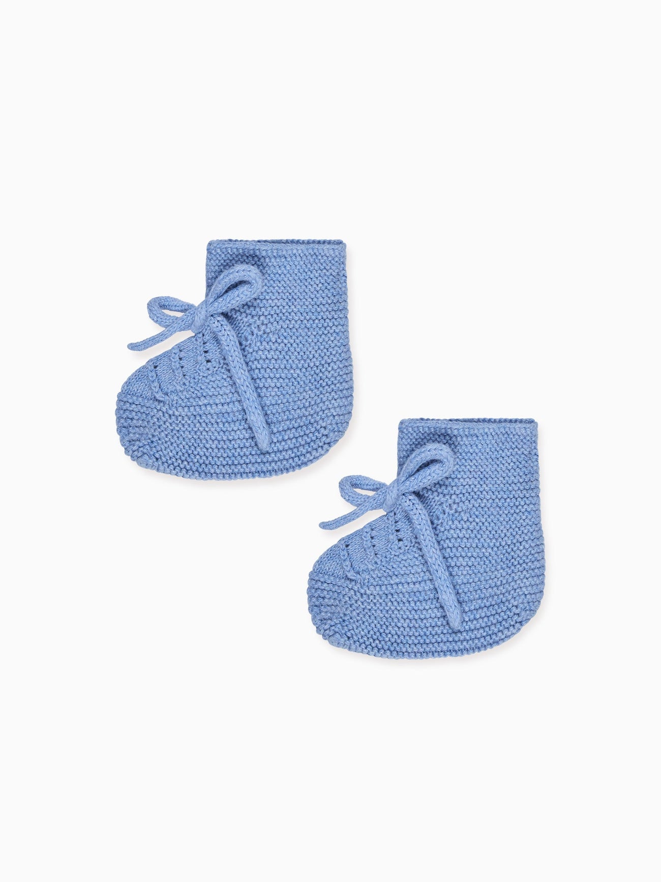 Blue Rimevera Cotton Baby Knitted Booties