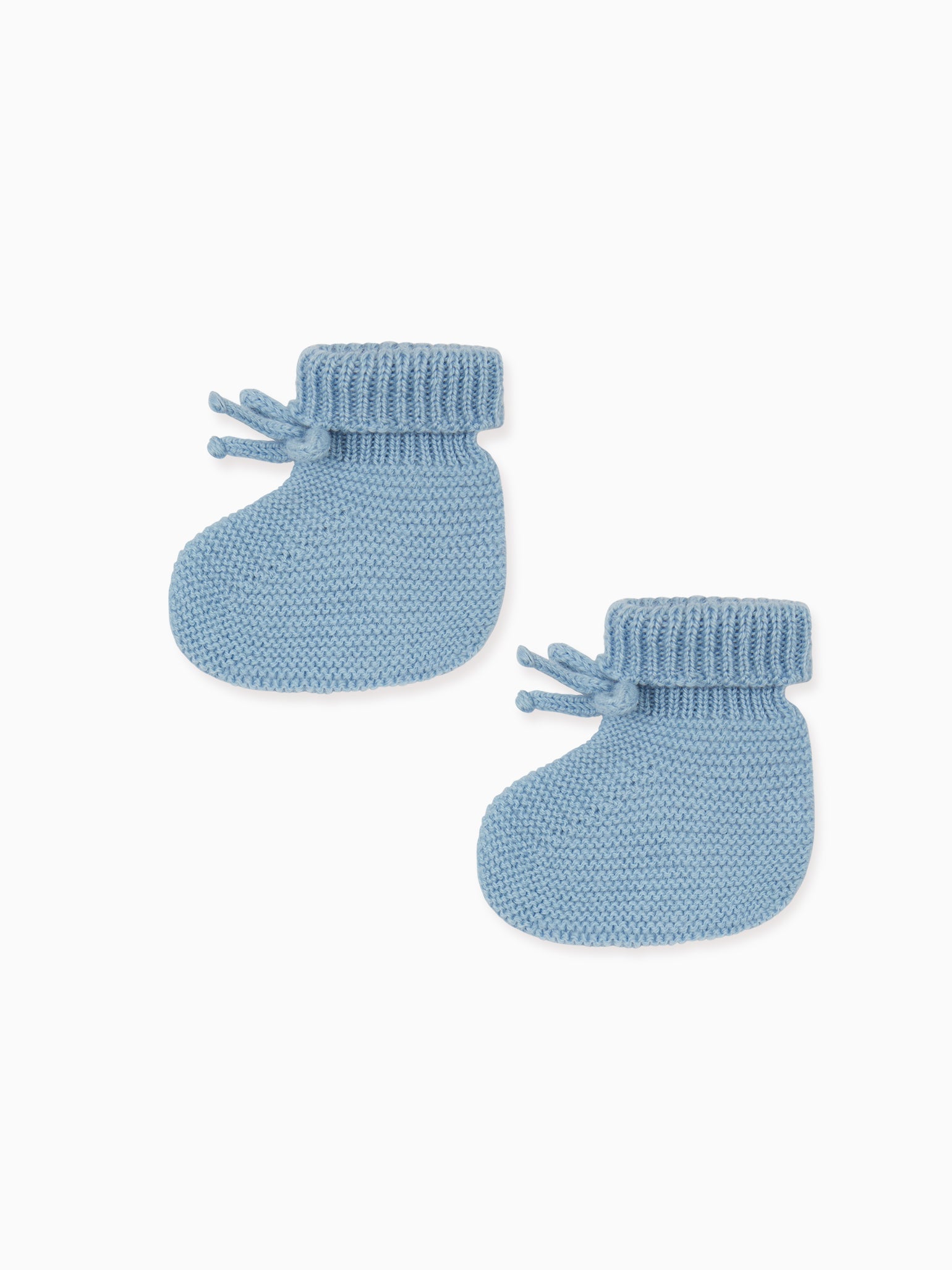 Blue Rimevera Merino Baby Booties