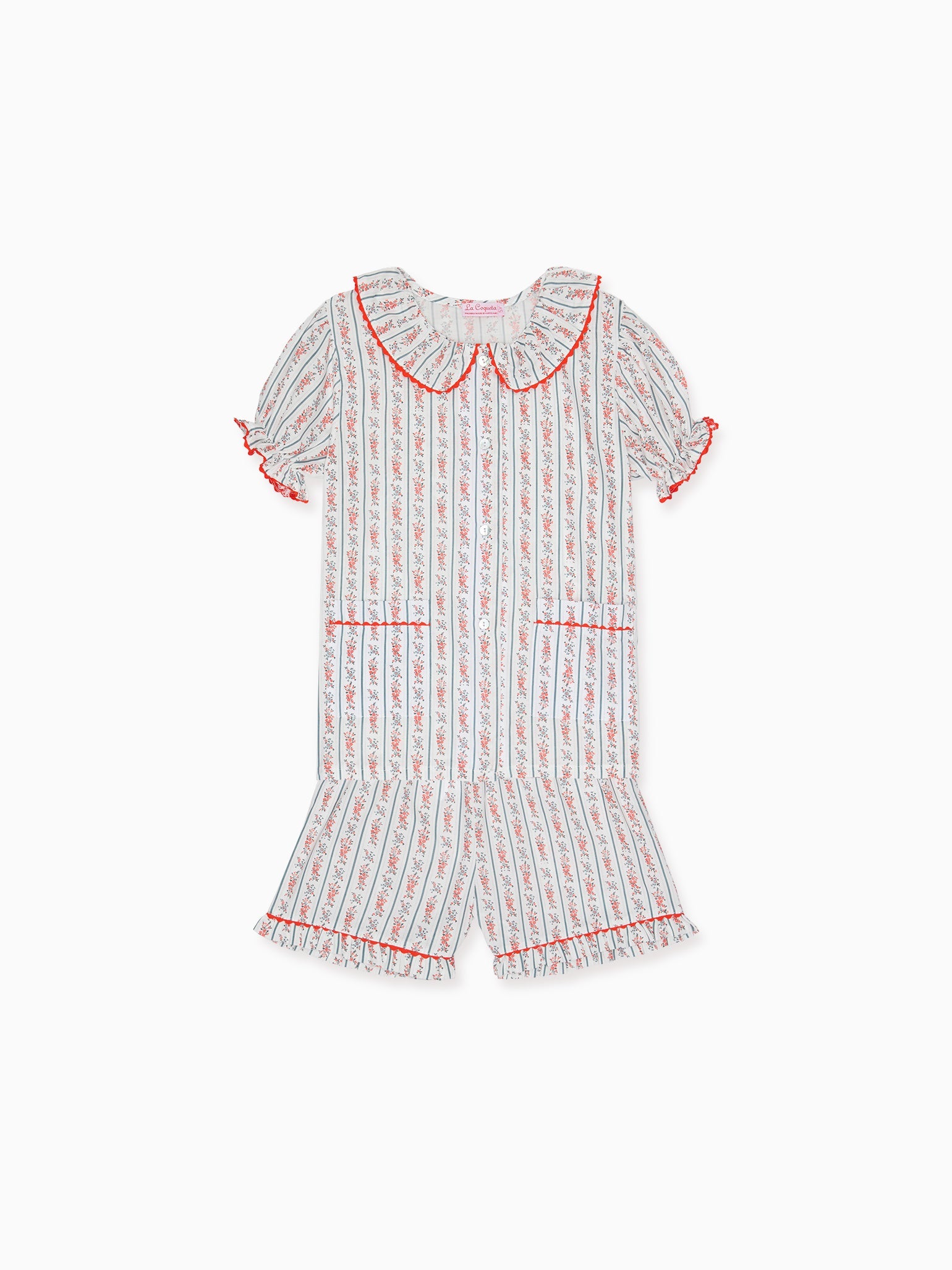 Ivory Floral Stripe Rinela Girl Pyjamas