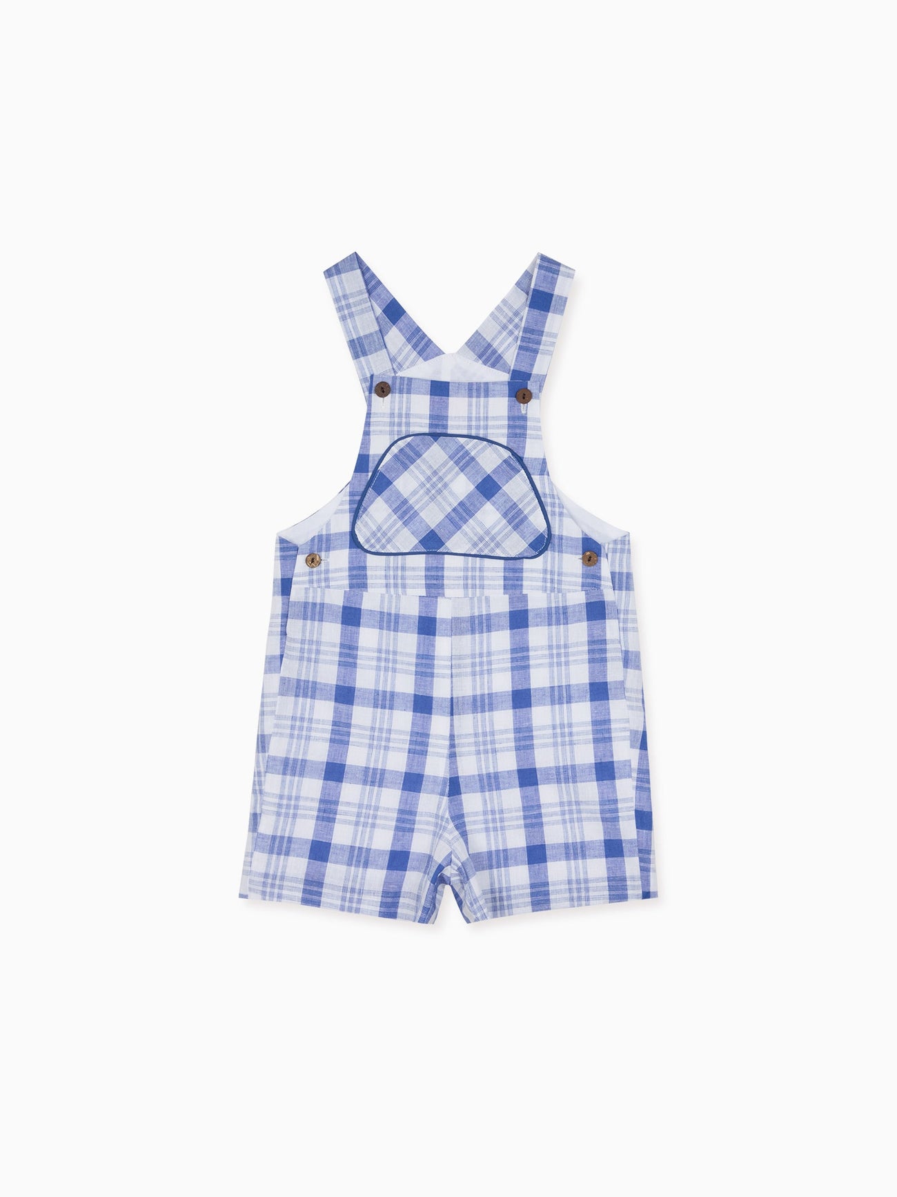 Blue Check Ringo Baby Dungarees