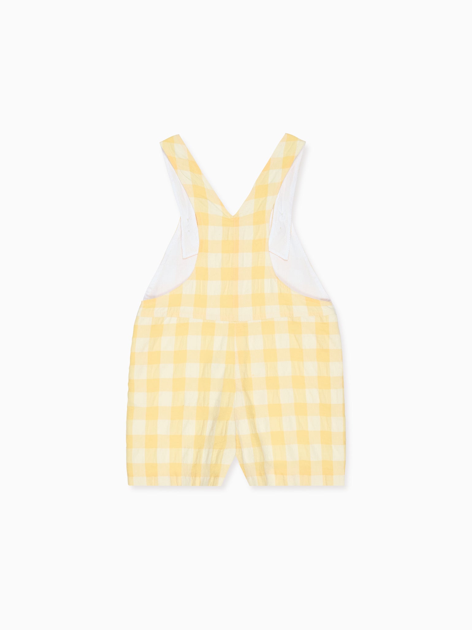 Yellow Gingham Ringo Baby Dungarees