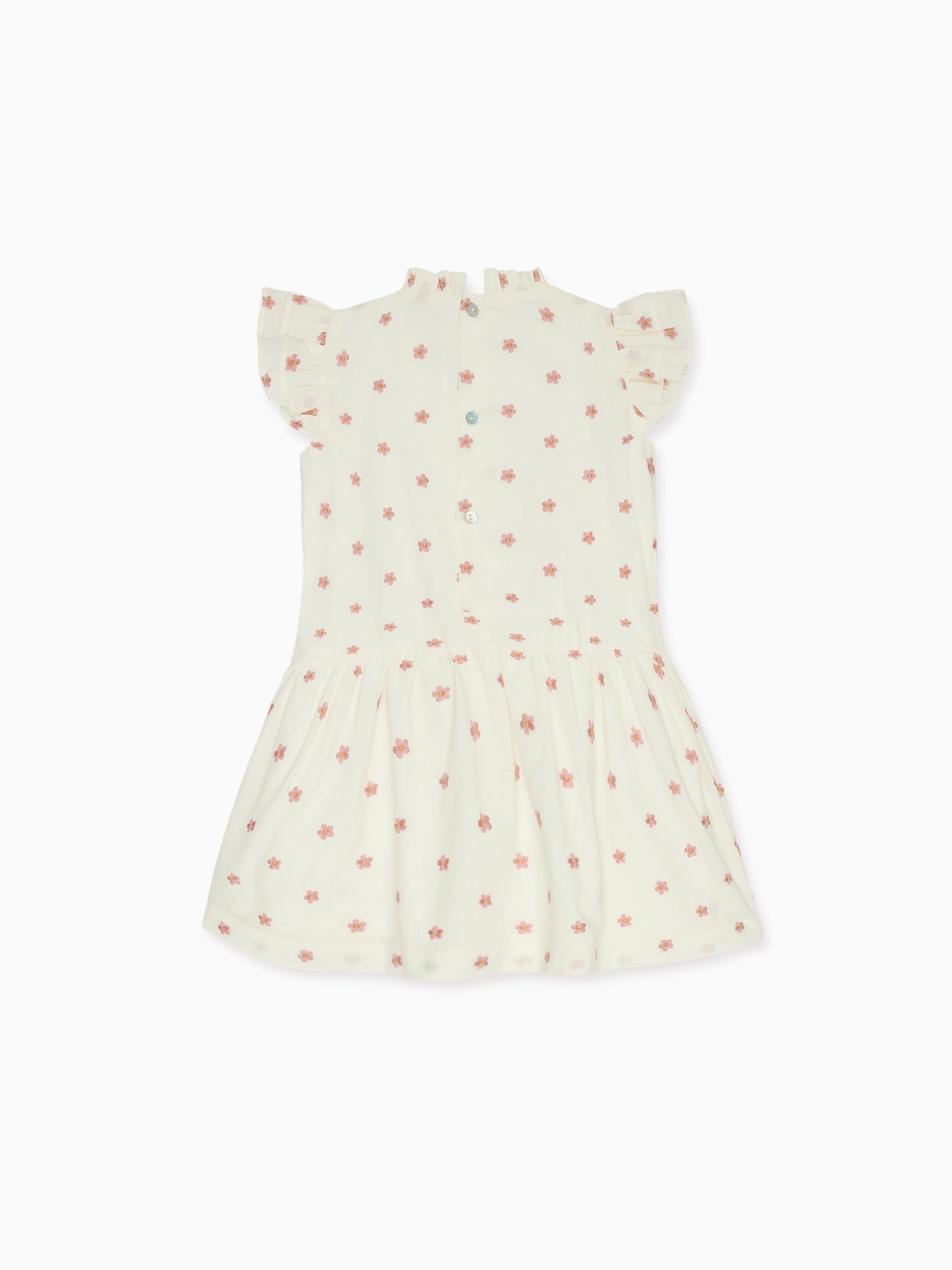 Ivory Floral Rita Girl Drop Waist Dress