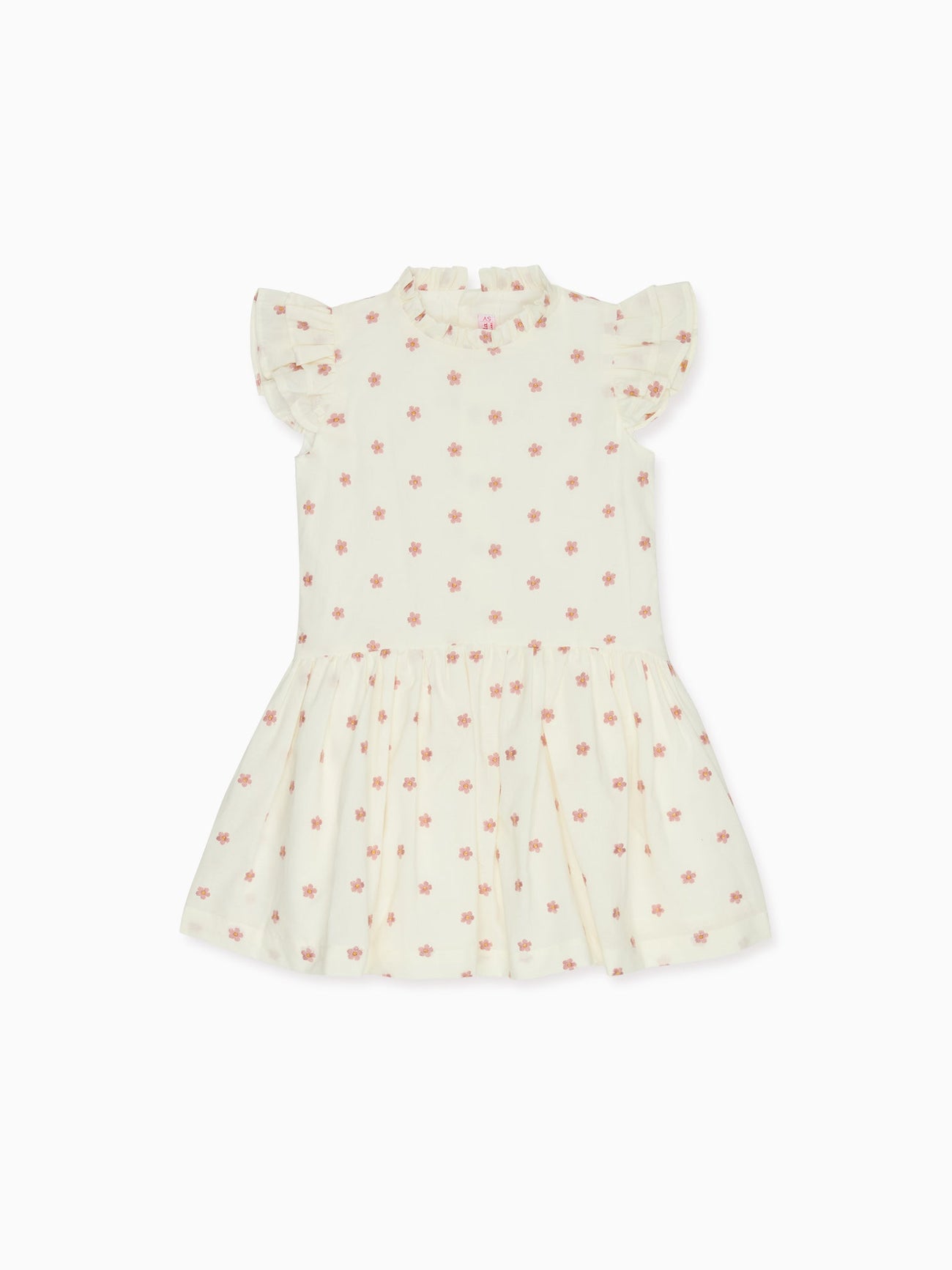 Ivory Floral Rita Girl Drop Waist Dress