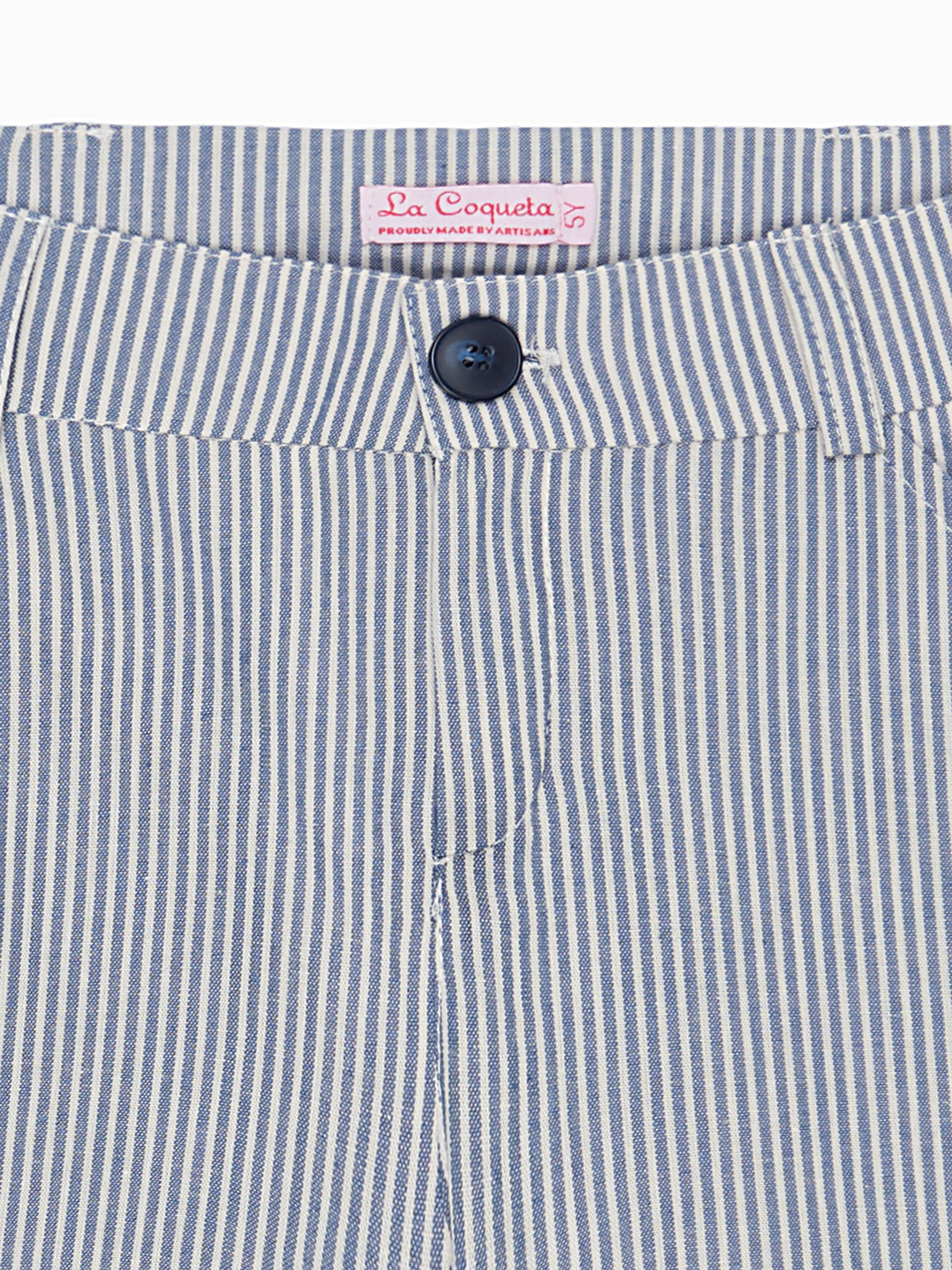 Blue Stripe Romo Boy Chino Shorts