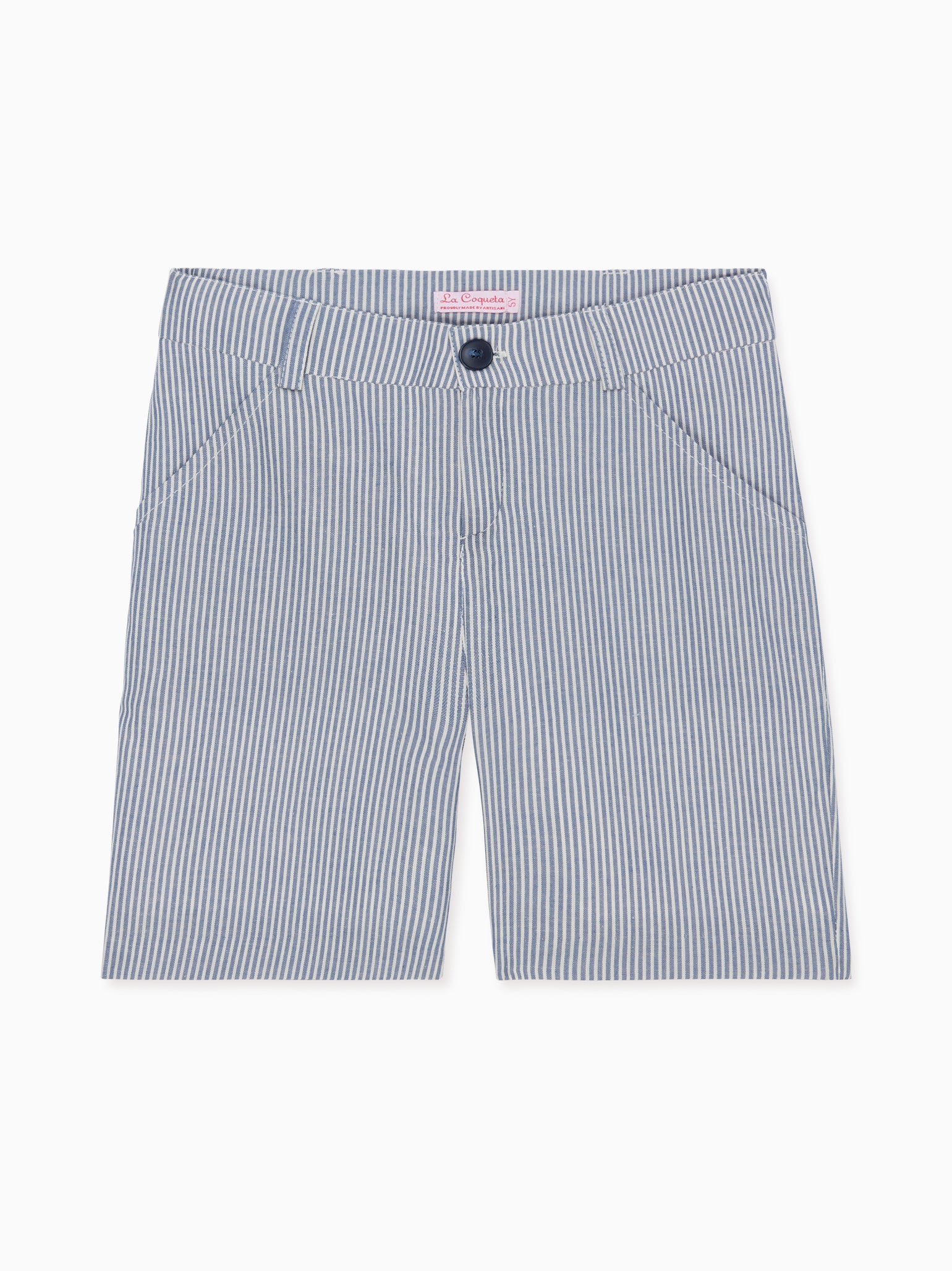 Blue Stripe Romo Boy Chino Shorts