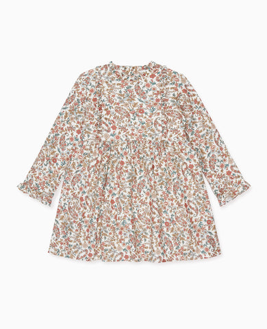 Terracotta Floral Rosaura Girl Dress