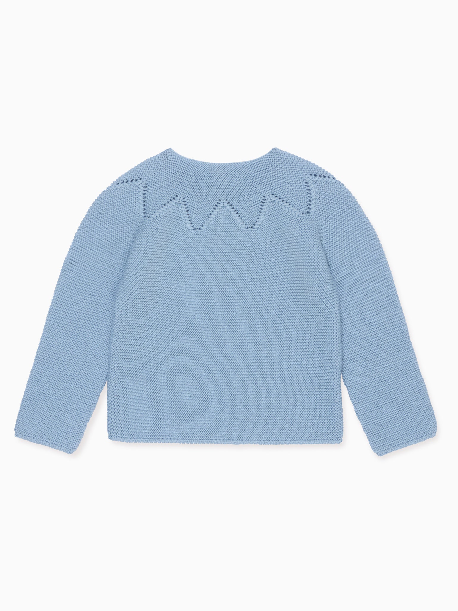 Dusty Blue Roseta Merino Baby Cardigan