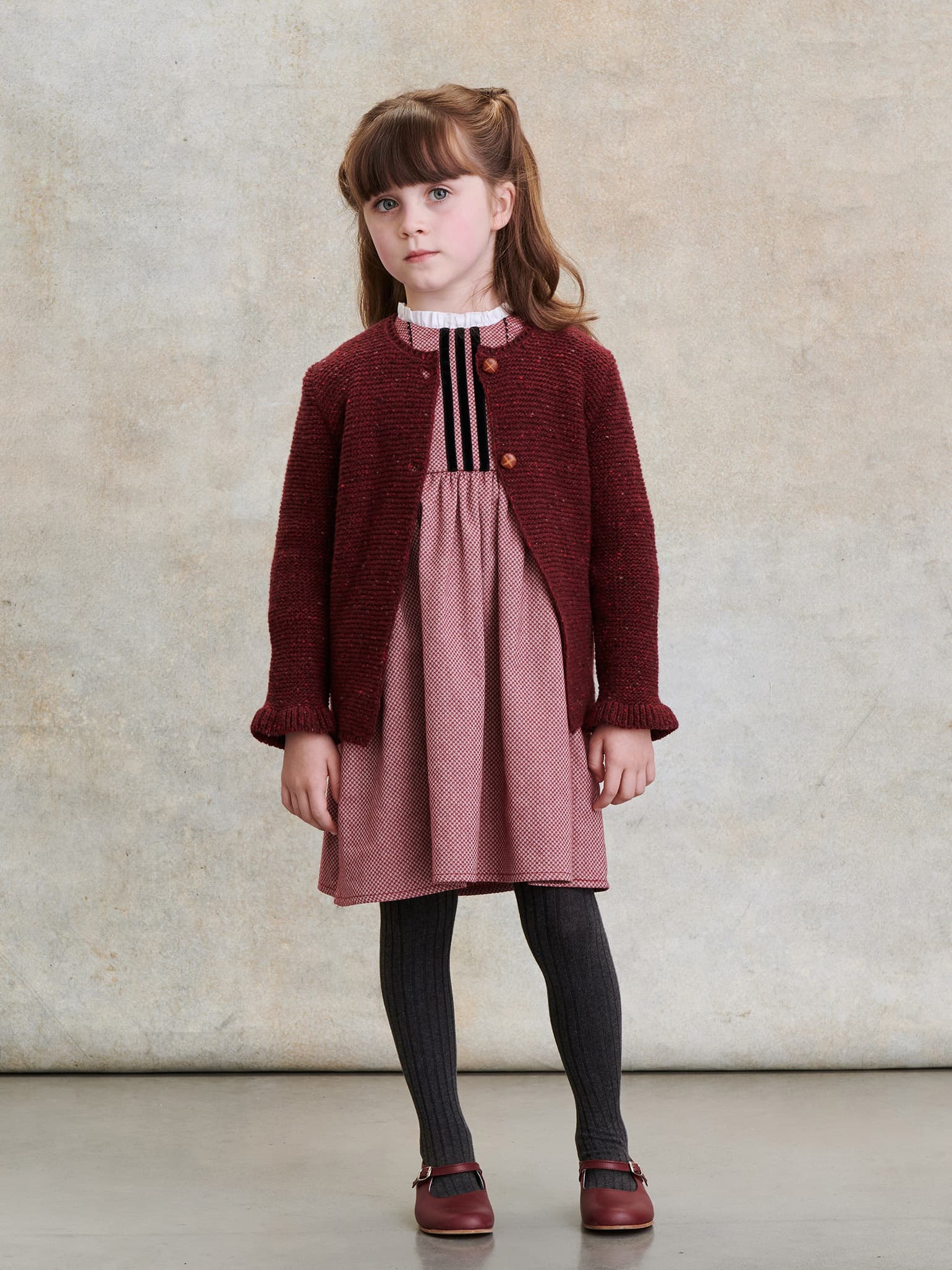 Burgundy Rosita Girl Dress