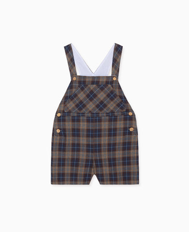 Blue Check Salma Baby Dungarees