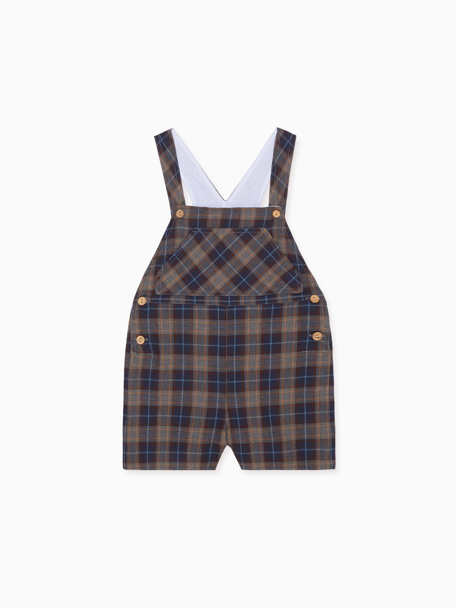 Blue Check Salma Baby Dungarees