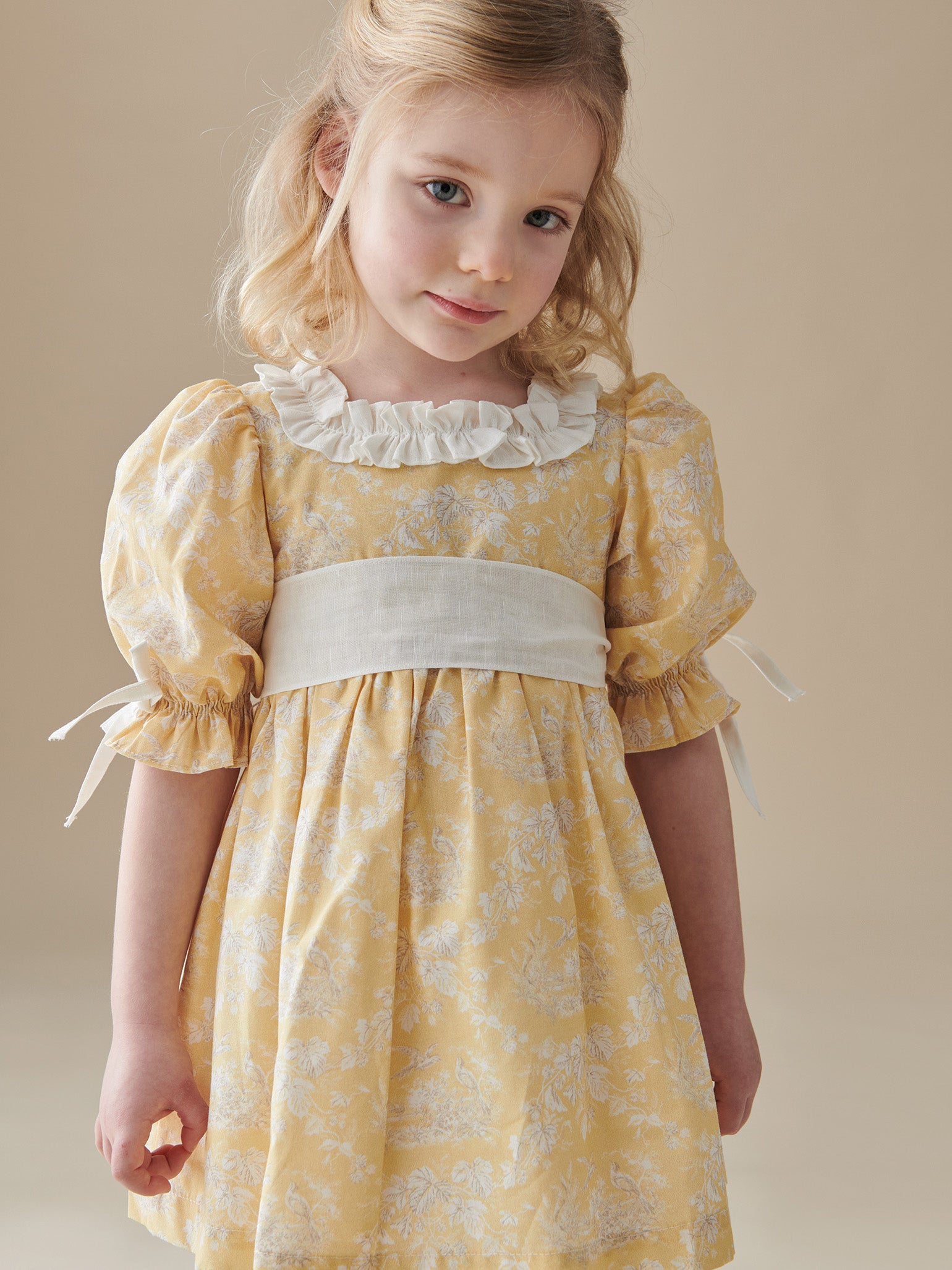 Yellow Toile Silas Girl Dress