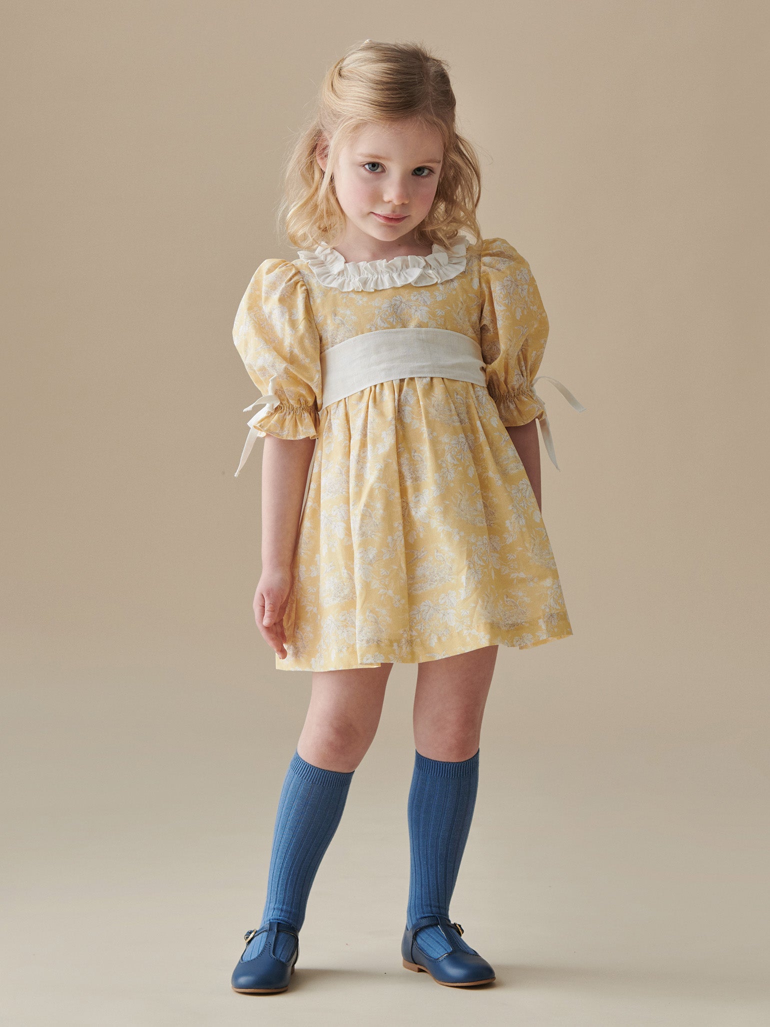 Yellow Toile Silas Girl Dress